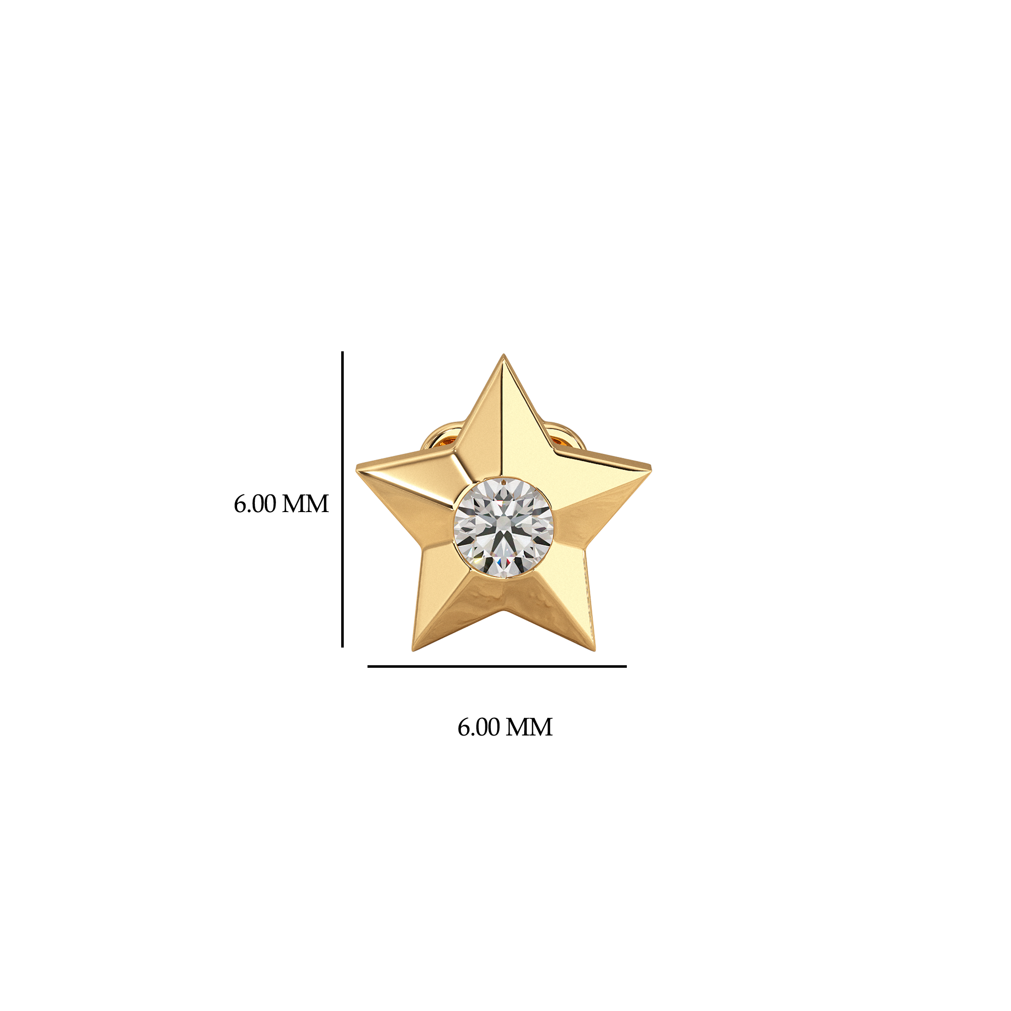 Minimalist-Yellow-Gold-Nose-Stud-With-Star-Design-And-Central-Diamond