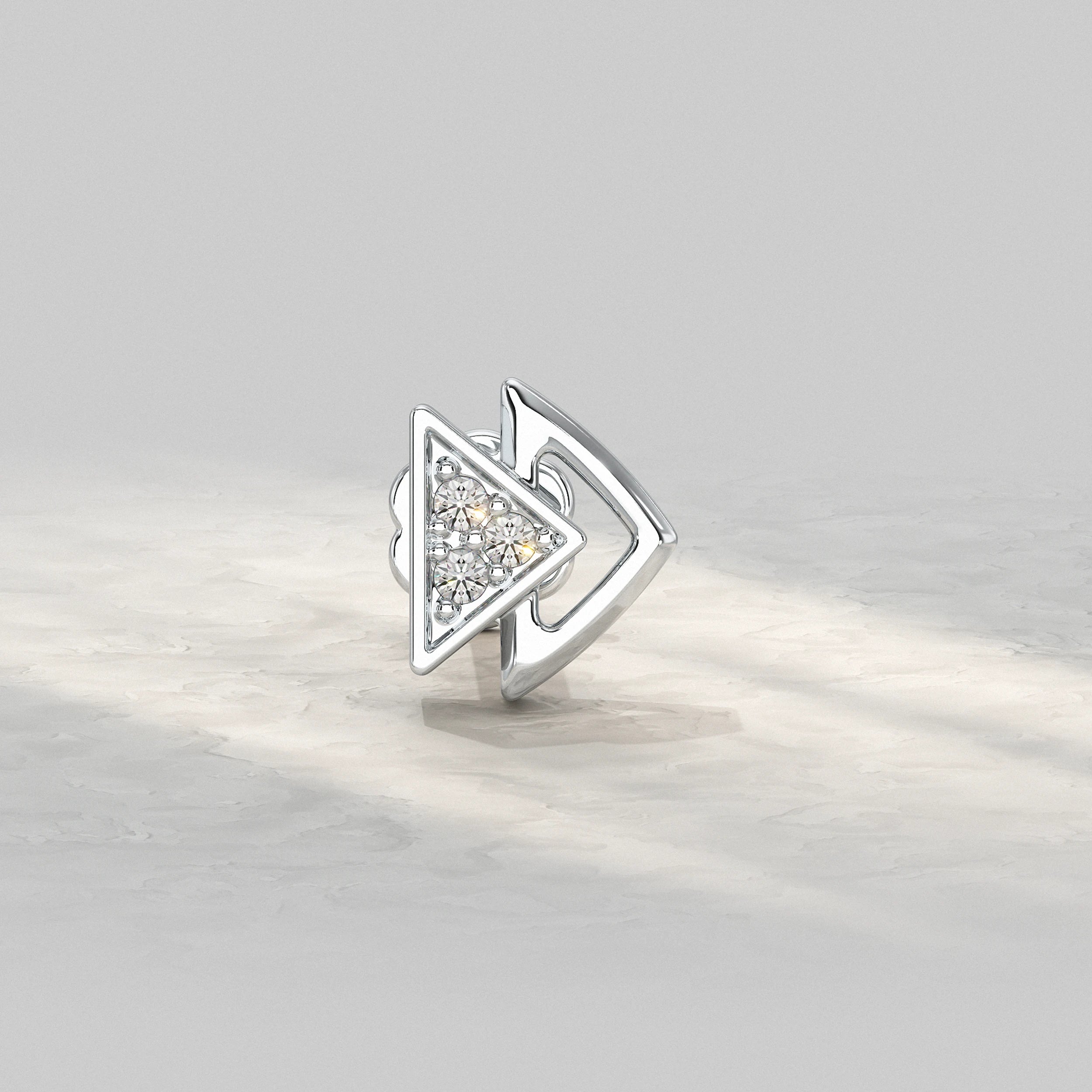 Elegant-Silver-Nose-Pin-With-Triangle-Motif-And-Sparkling-Diamond
