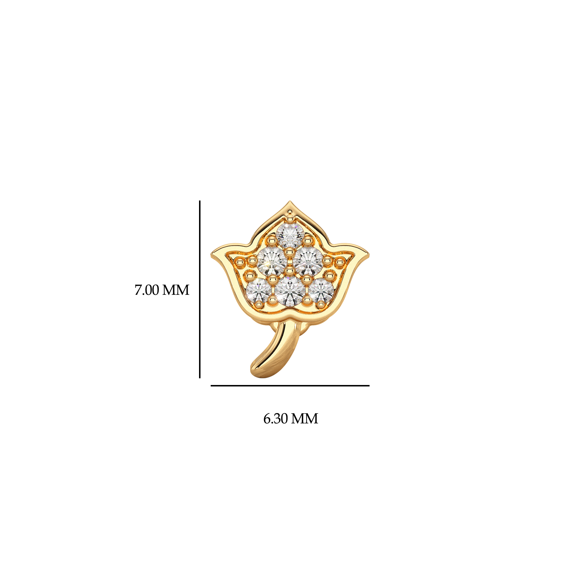 Minimalist-Yellow-Gold-Nose-Stud-With-Leaf-Design-And-Lab-Diamond