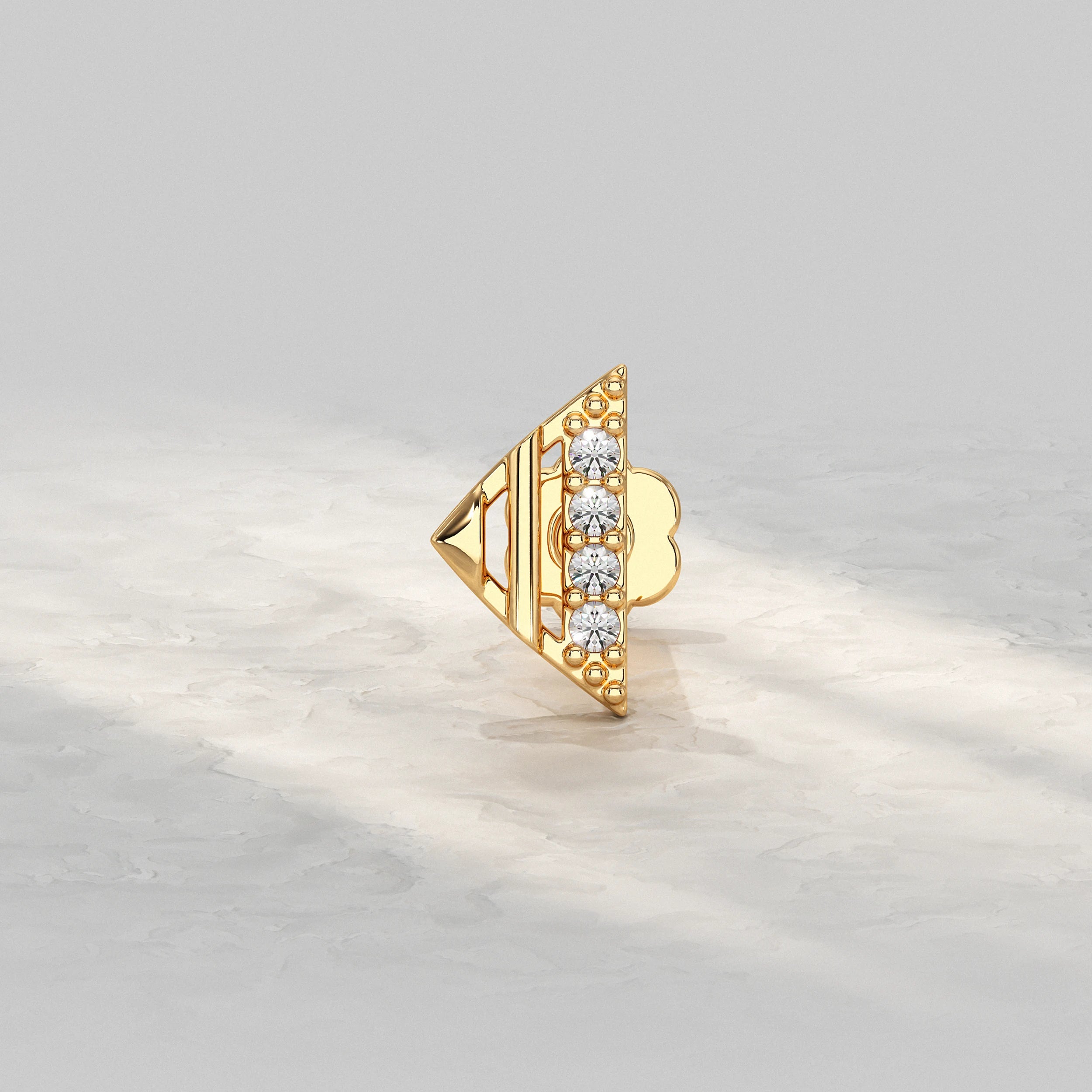 Yellow-Gold-Triangle-Nose-Pin-With-Row-Of-Round-Cut-Diamond