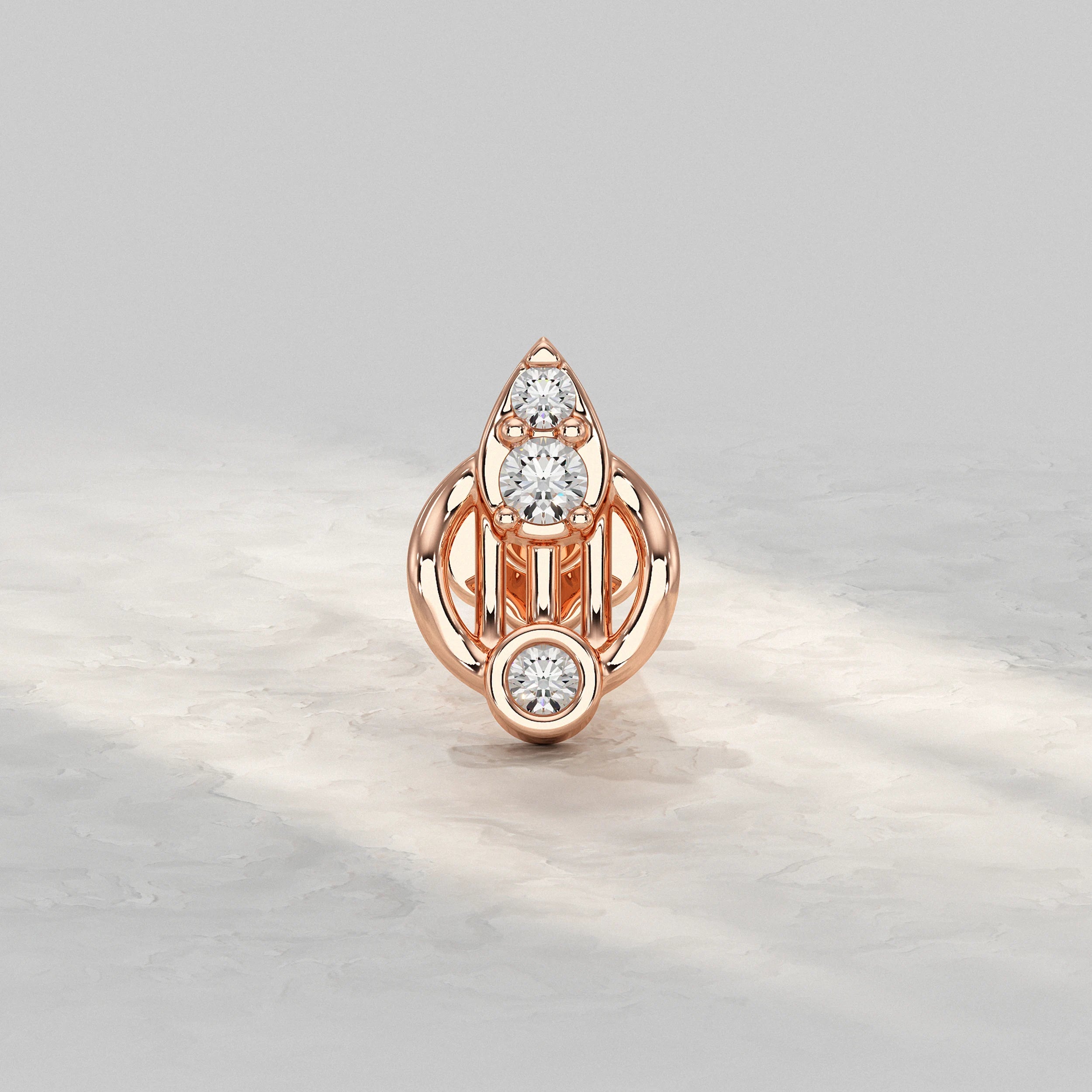 Stylish-Teardrop-Design-Nose-Pin-In-Rose-Gold-With-Lab-Diamond