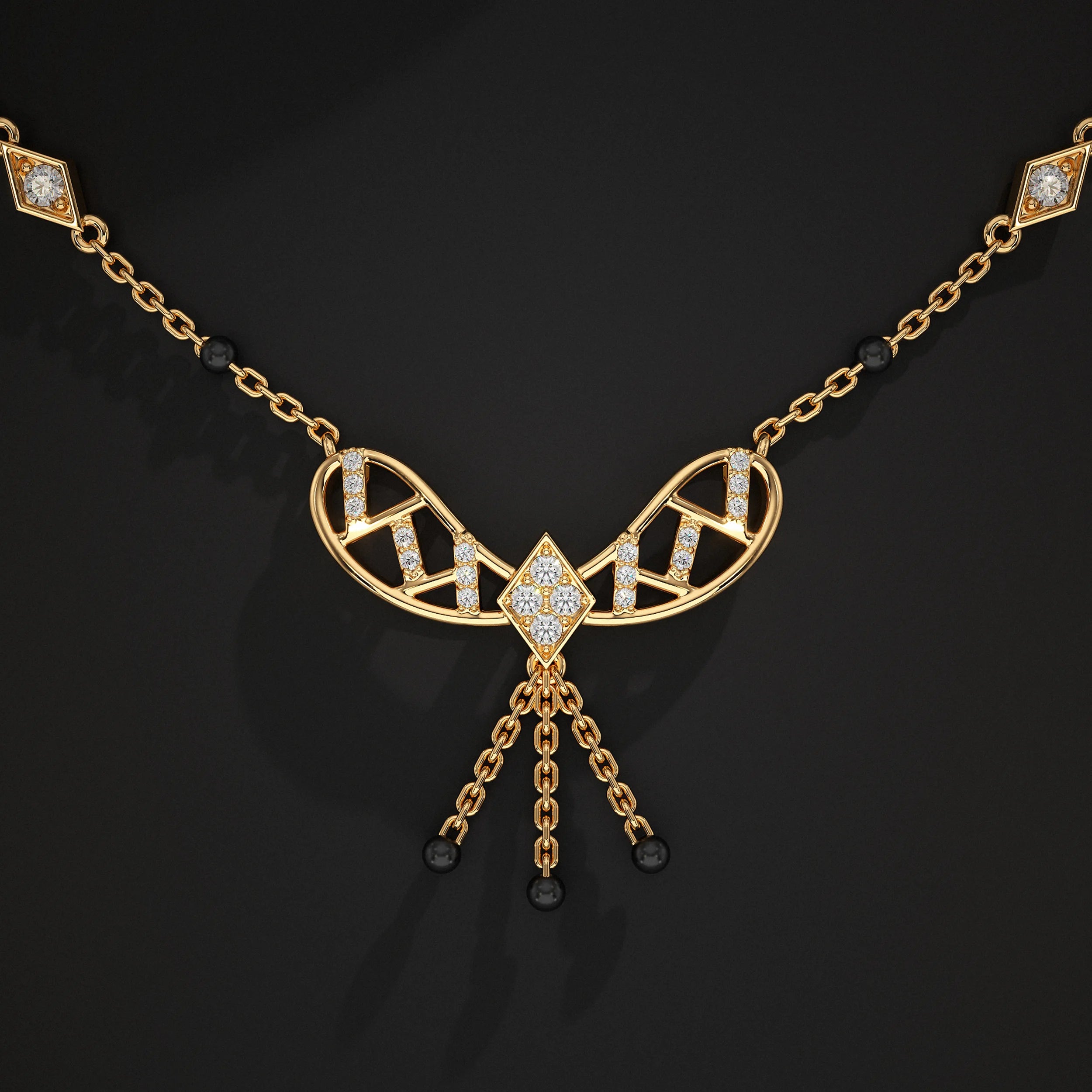 Bow Style Lab Diaond Mangal sutra