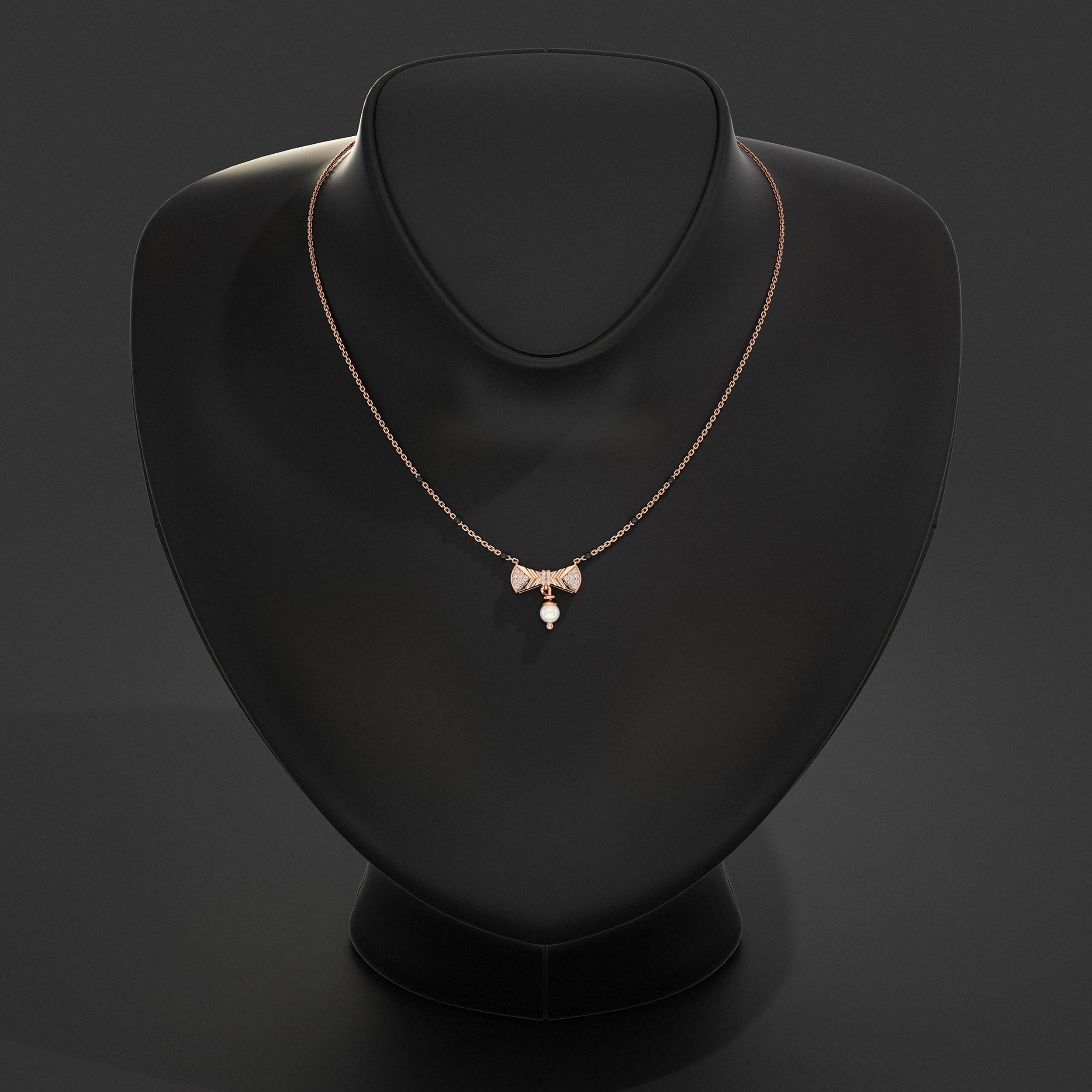 Reverse Tapered Style Lab Diamond Mangalsutra Mangal Sutra