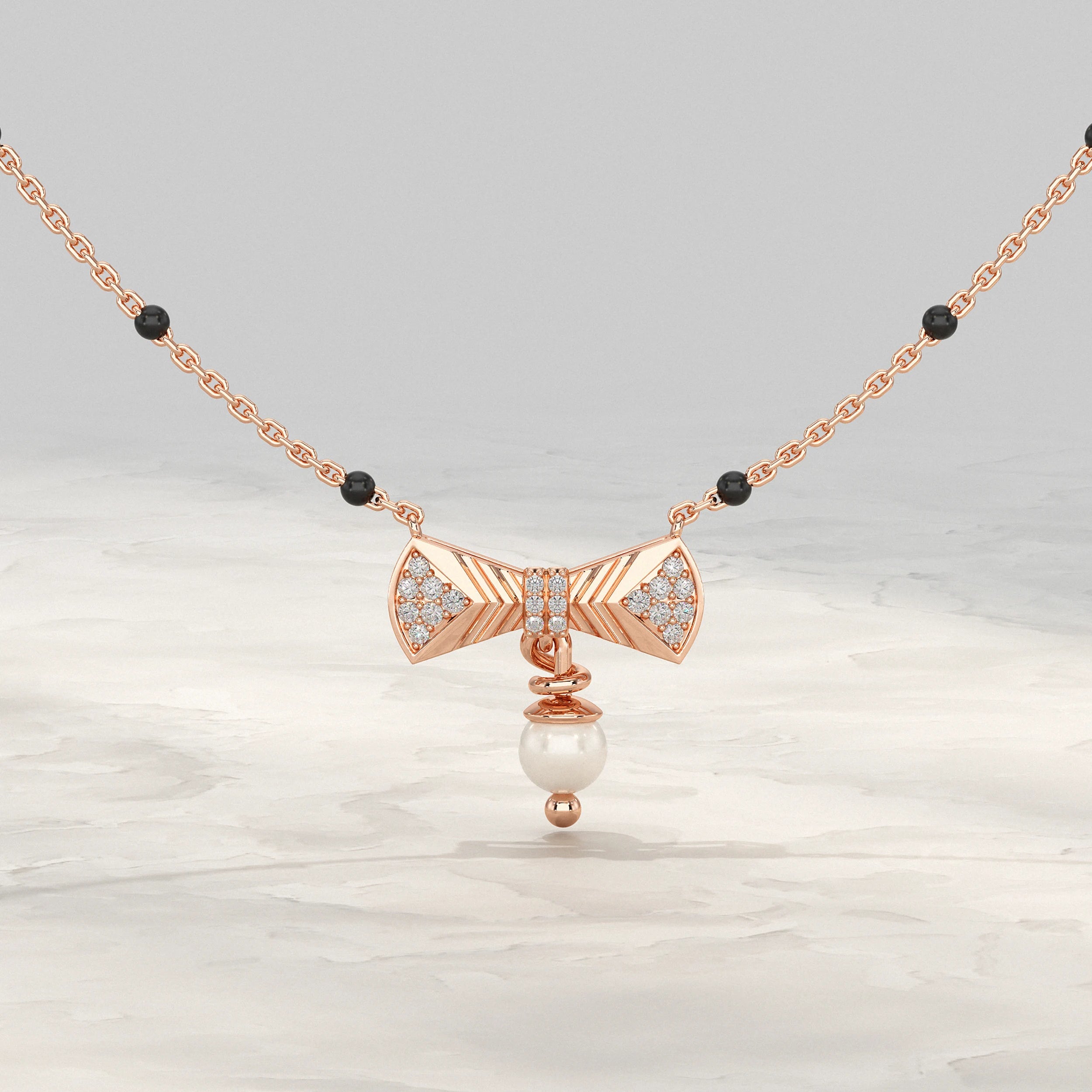 Reverse Tapered Style Lab Diamond Mangalsutra Mangal Sutra