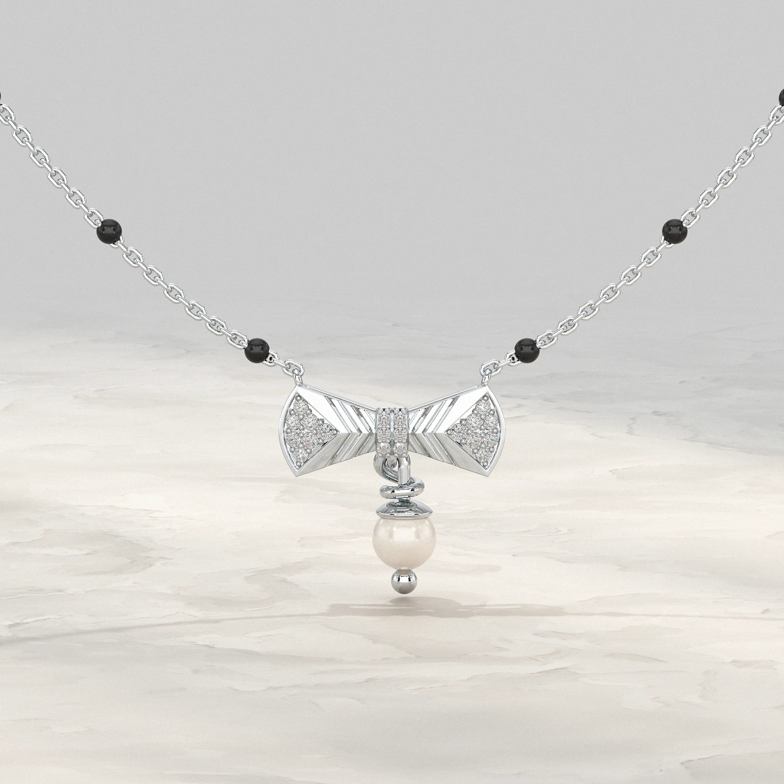 Reverse Tapered Style Lab Diamond Mangalsutra Mangal Sutra