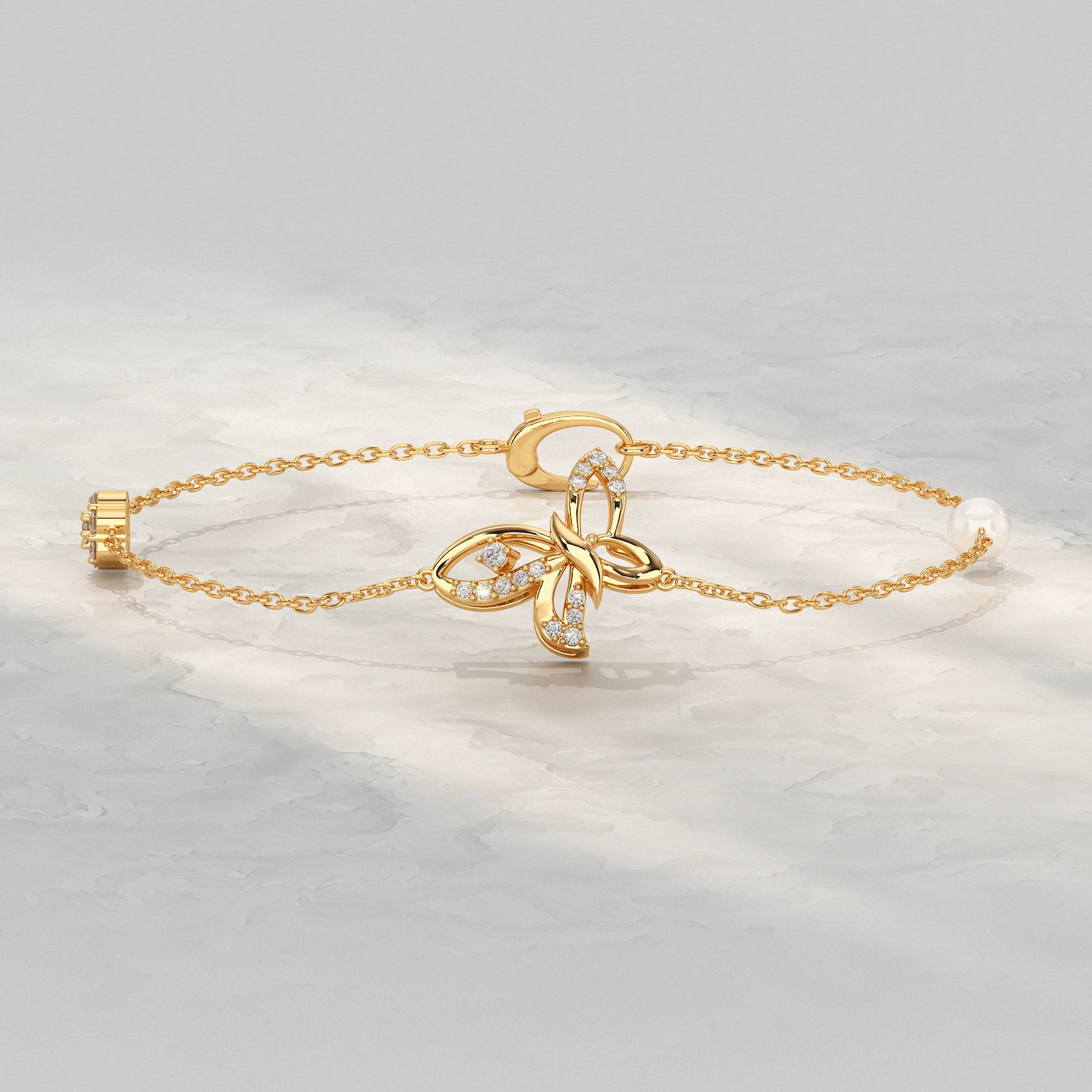 Butterfly Lab Diamond Bracelet