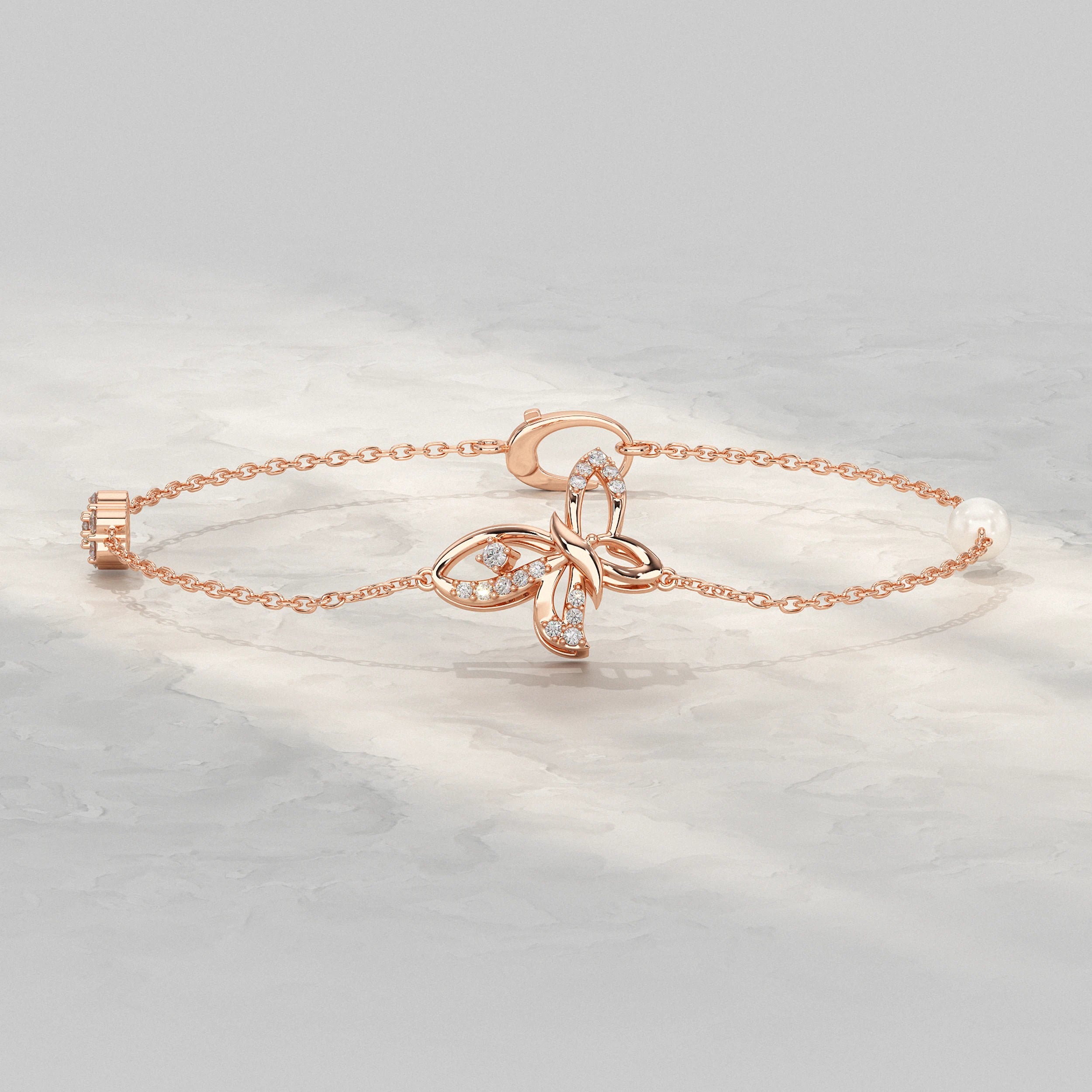 Butterfly Lab Diamond Bracelet