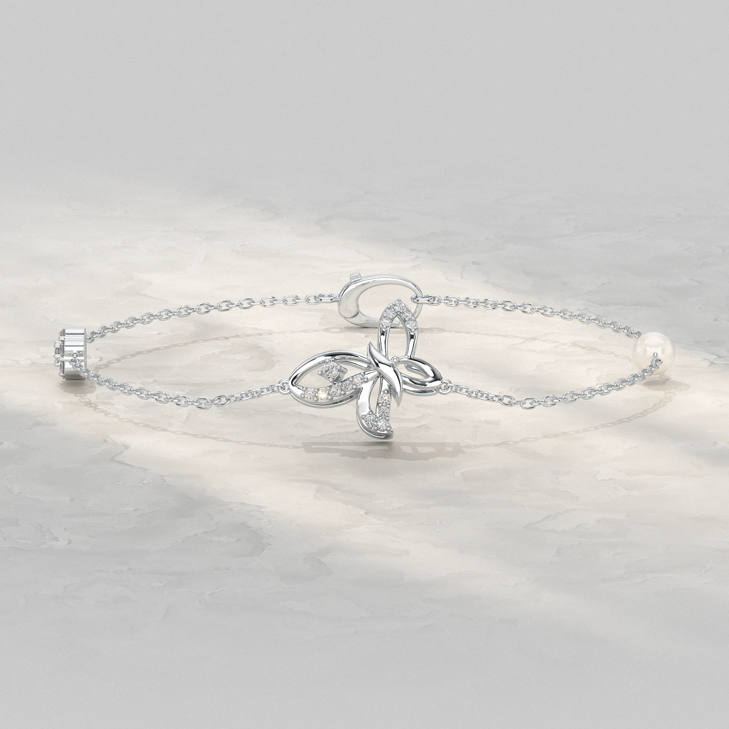 Butterfly Lab Diamond Bracelet