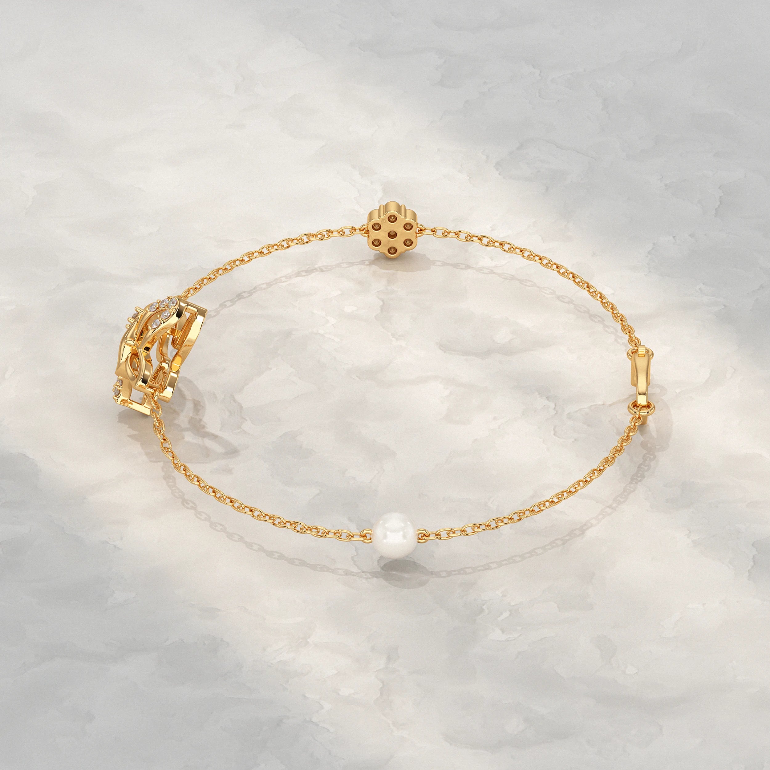 Butterfly Lab Diamond Bracelet