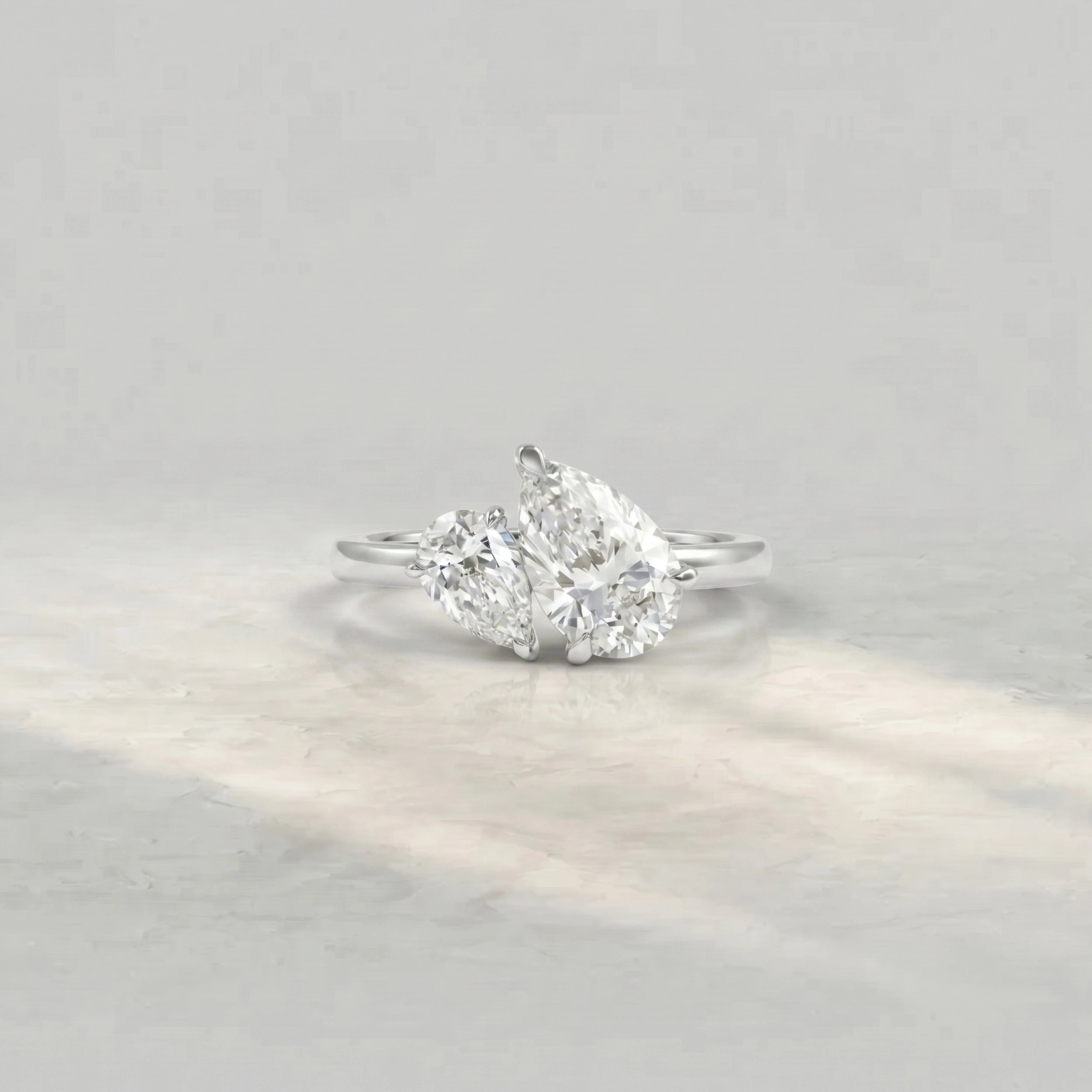 Pear Lab Diamond Toi Et Moi Engagement Ring