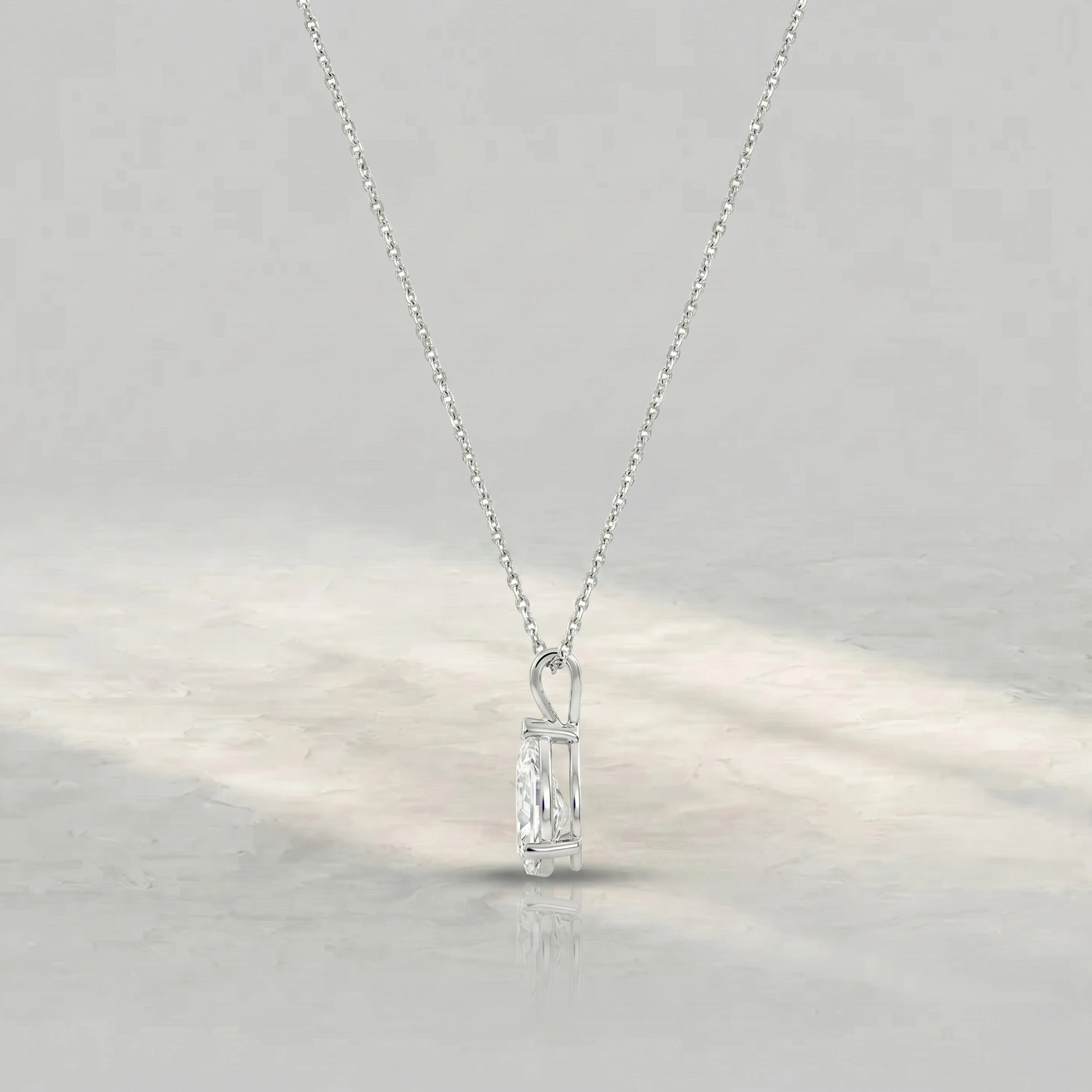 Pear Lab Diamond Solitaire Pendant