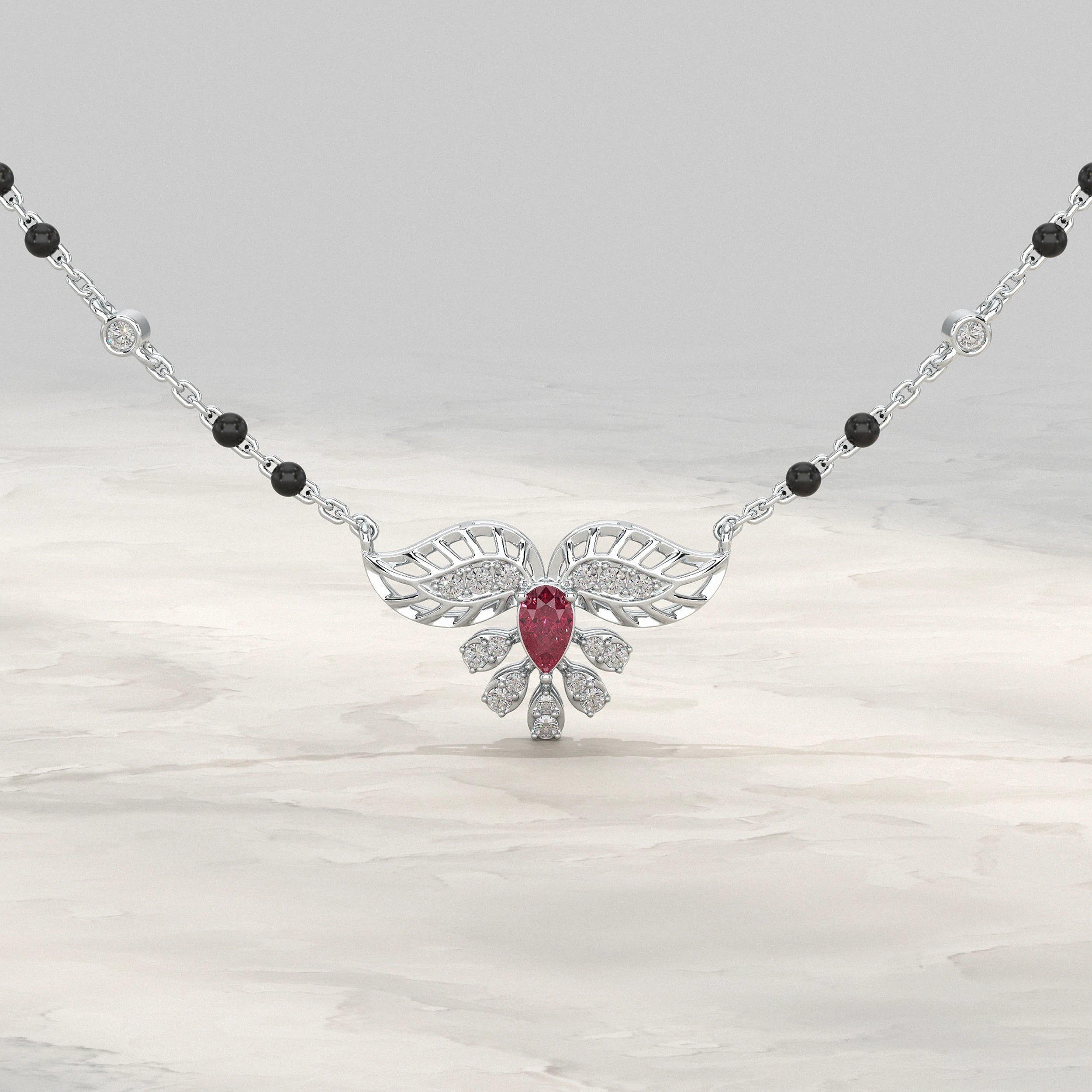 Pear Shaped Lab Diamond Mangalsutra