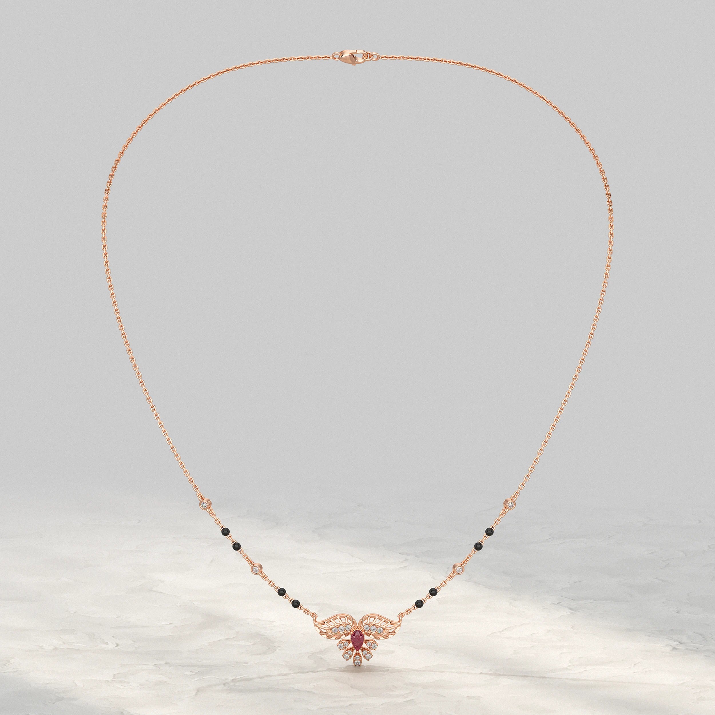 Pear Shaped Lab Diamond Mangalsutra