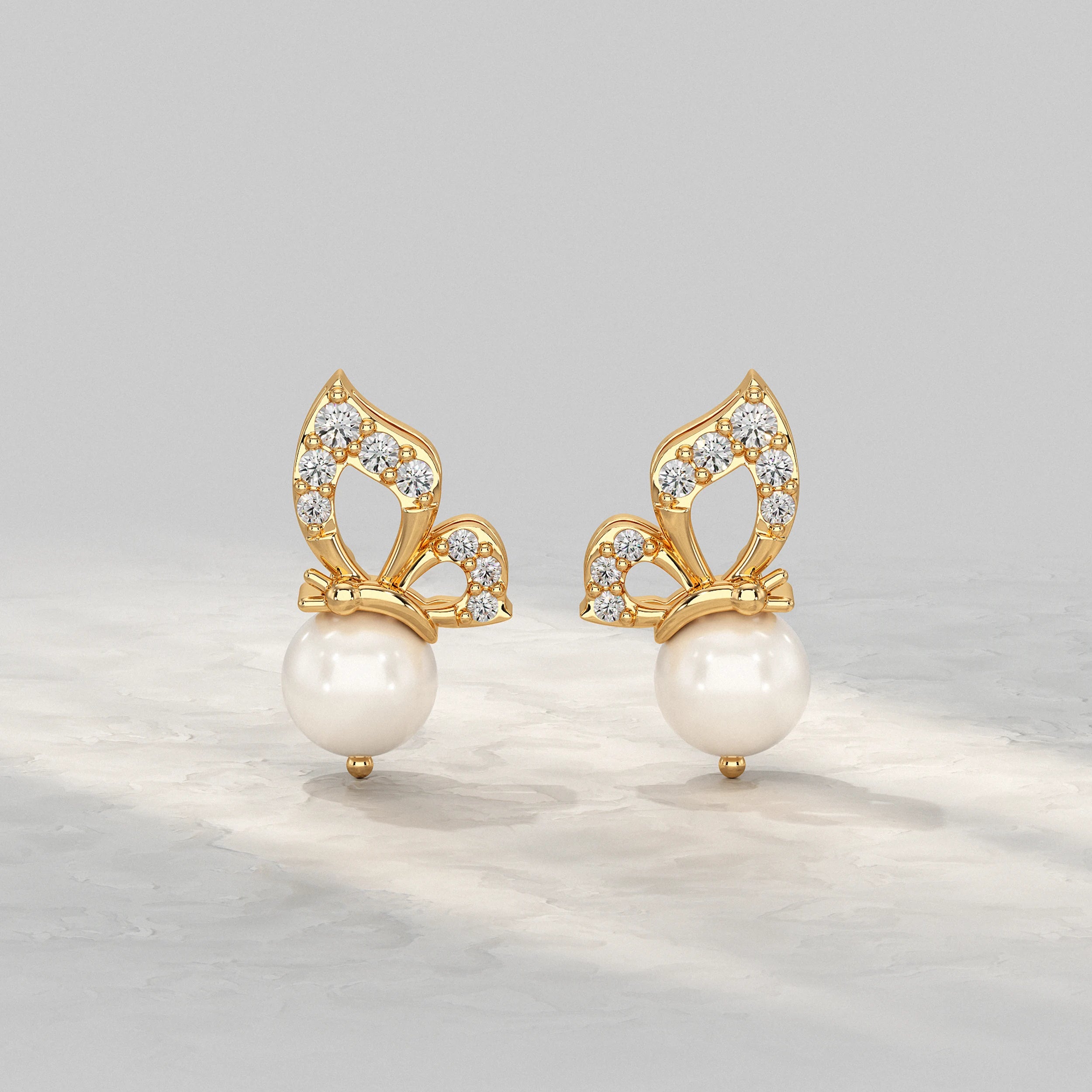 Pearl Butterfly Stud Earring