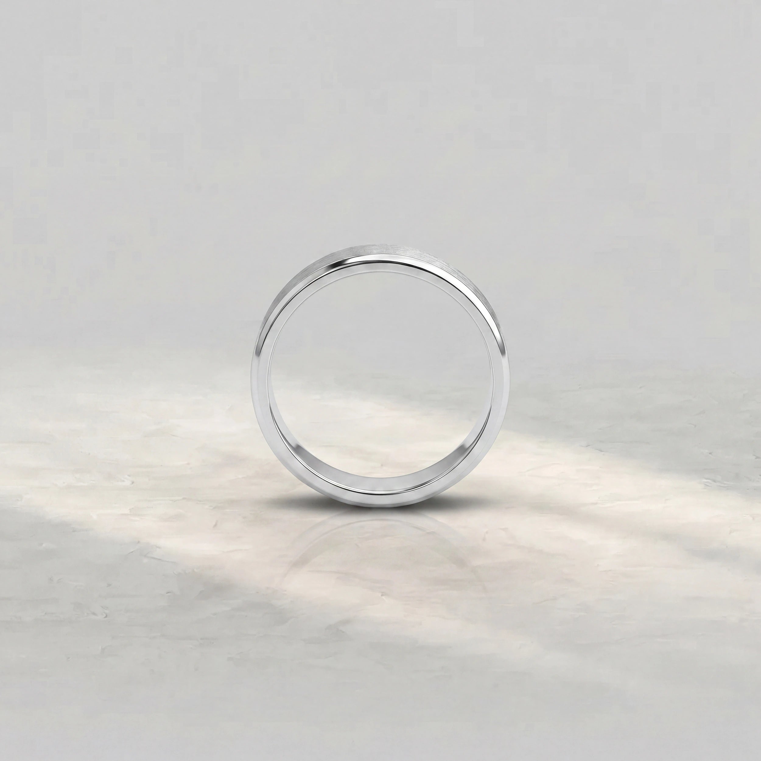 Plain Round Gemstone Inside Men's Band Band