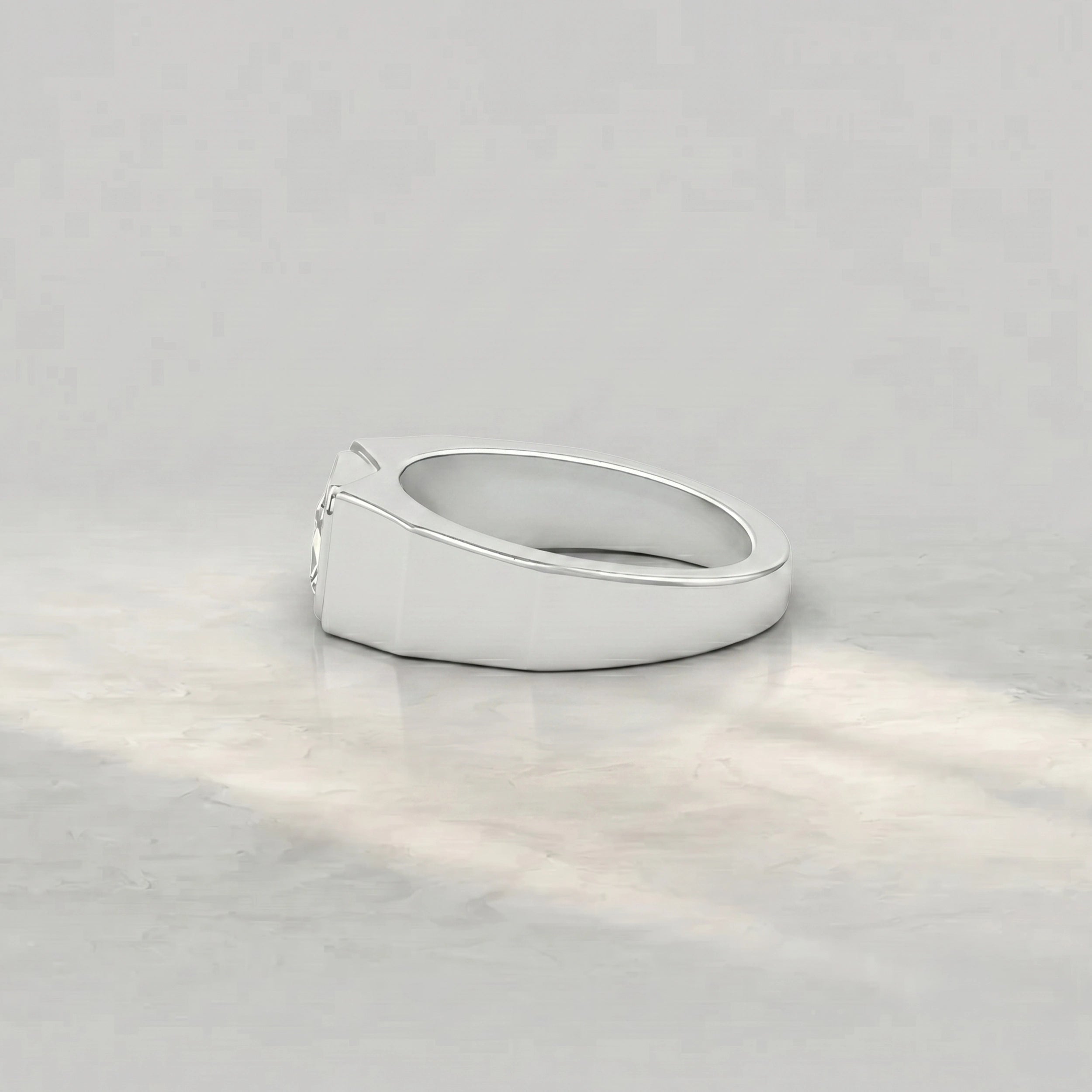 East West Radiant Cut Men's Wedding Band