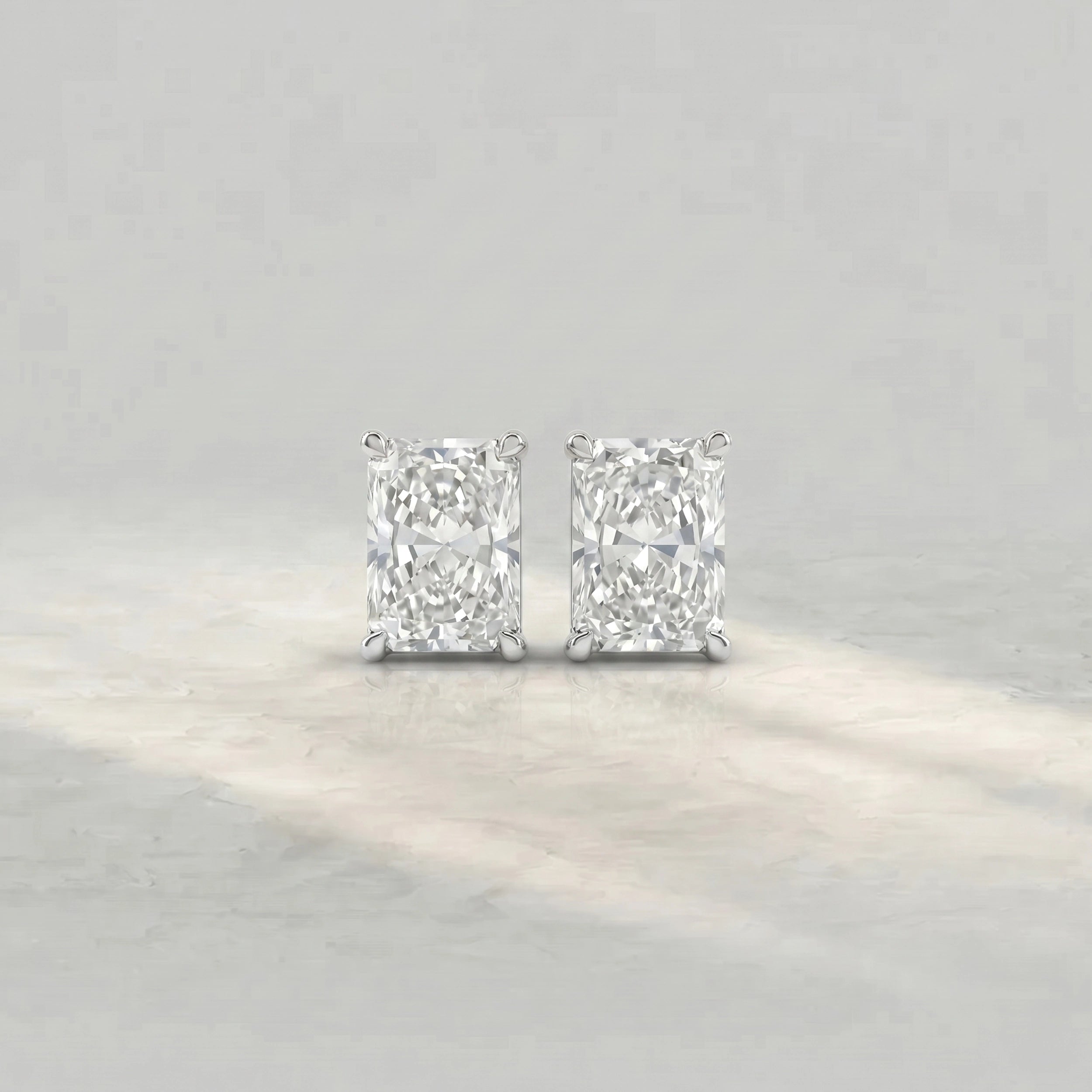 Radiant Lab Diamond Stud Earrings Earrings