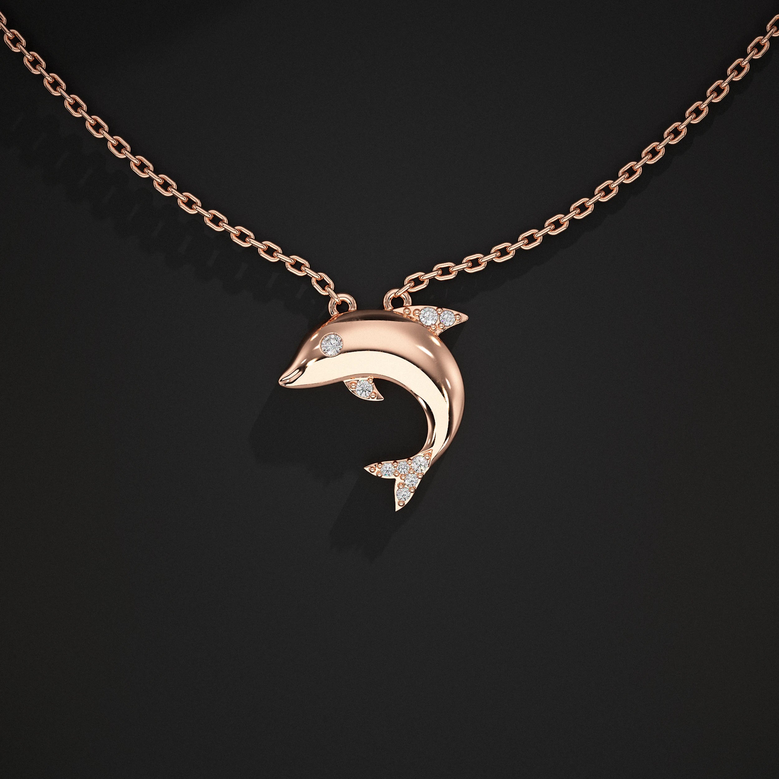 Yellow Gold Dolphin Pendant