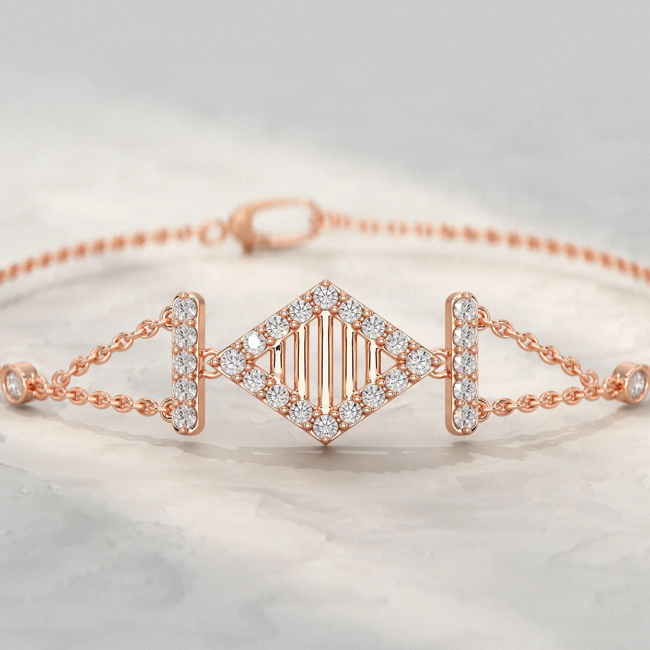 Round Diamond Harmony Chain Bracelet