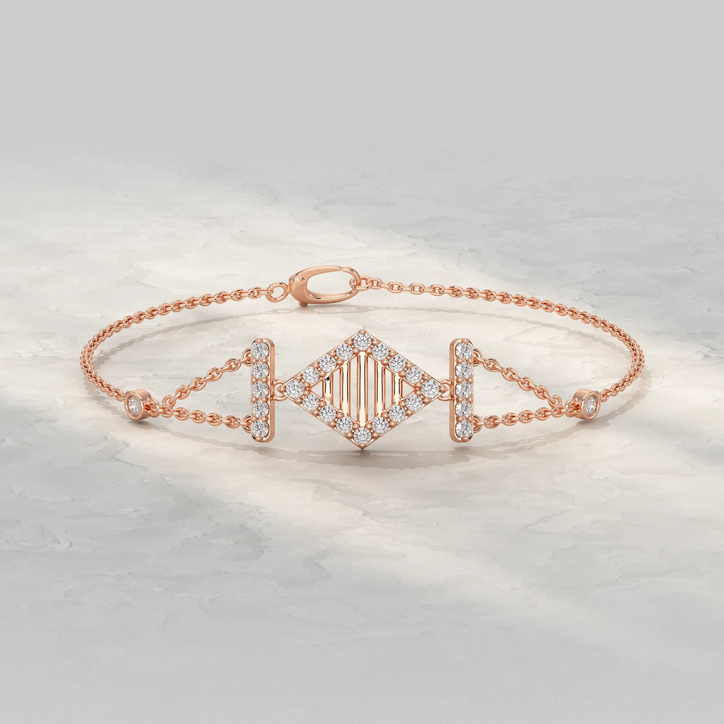 Round Diamond Harmony Chain Bracelet