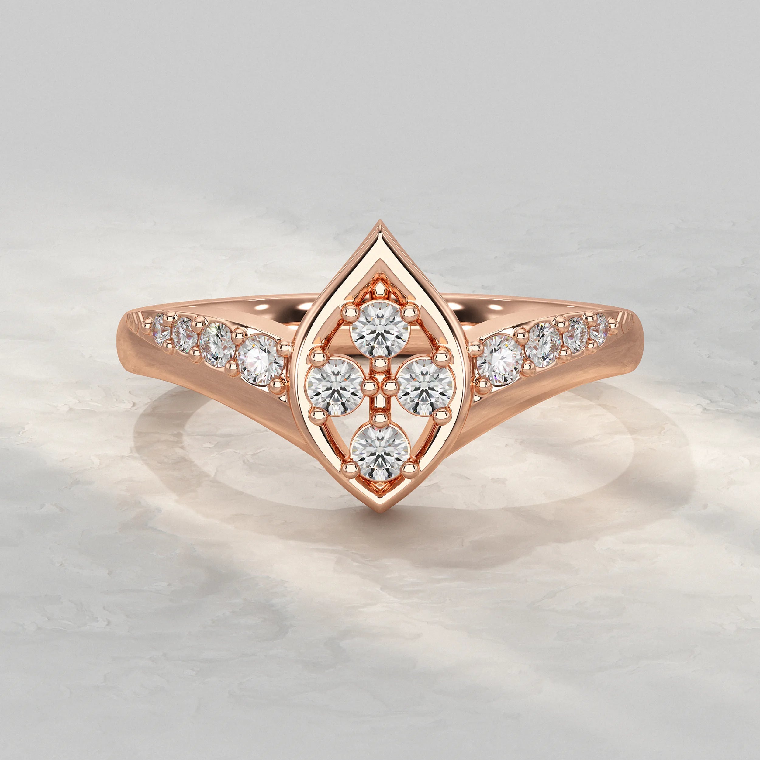Curved Wedding Band Yellow Gold