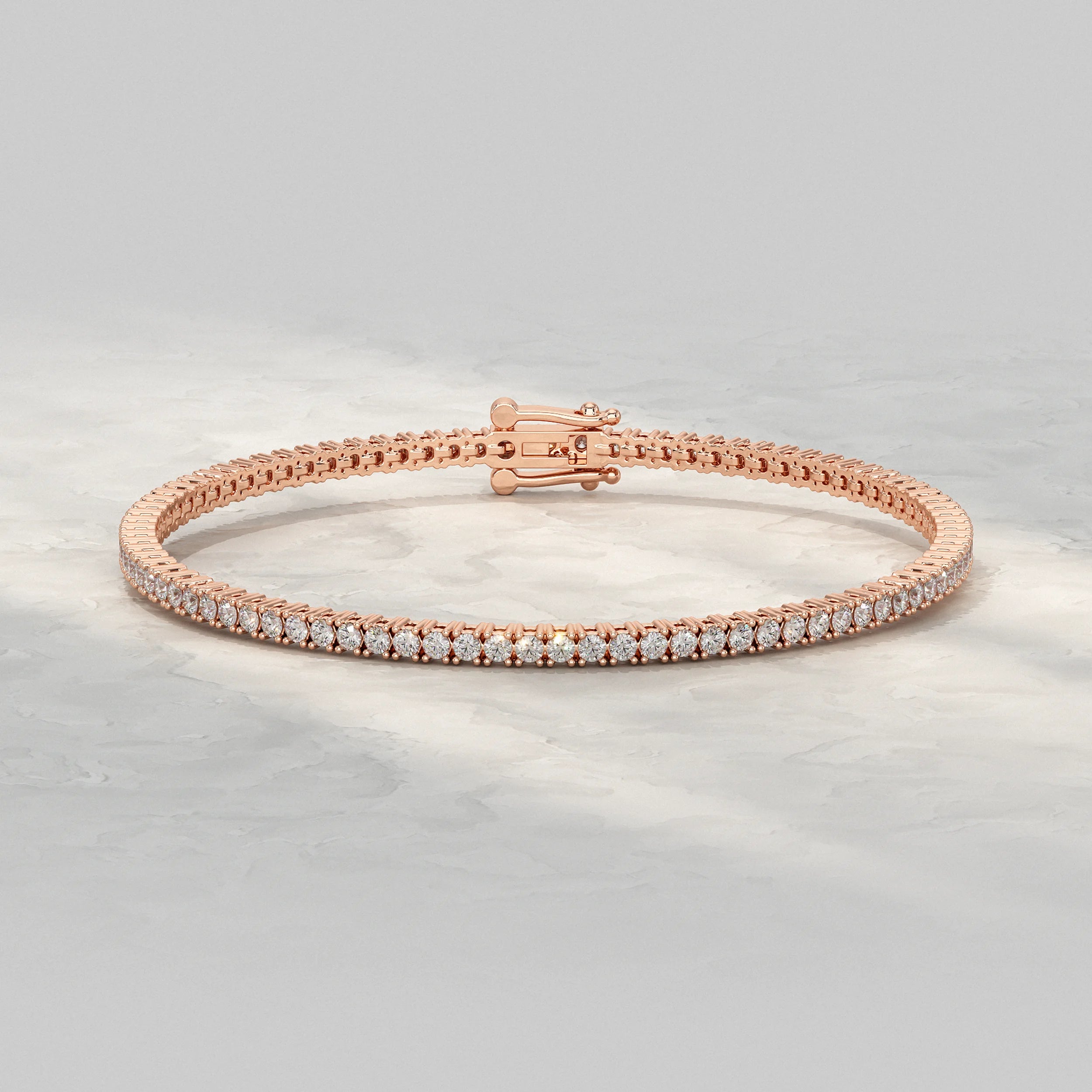 Round Lab Diamond Tennis Bracelet