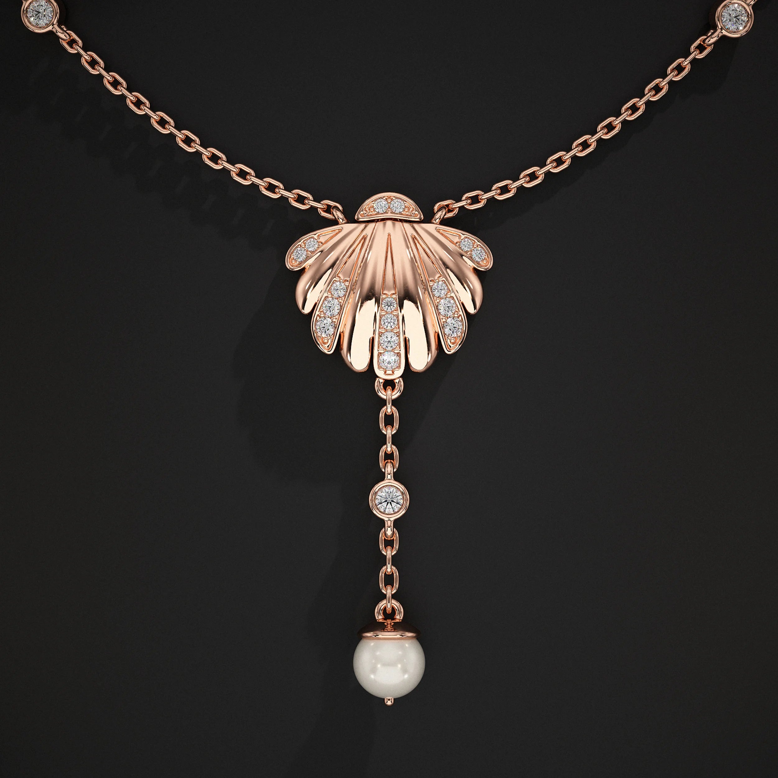 Oyster Pearl Gemstone Necklace