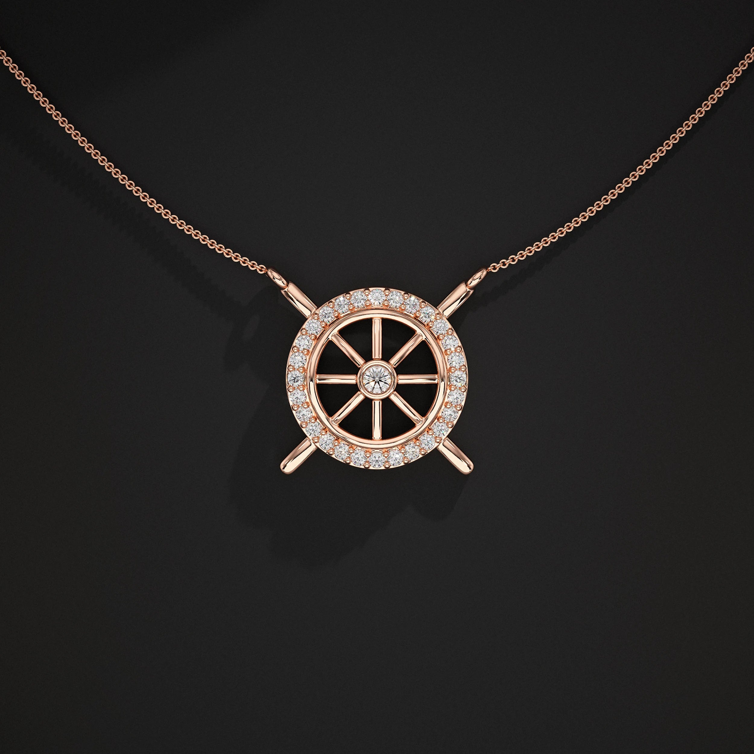 Open Circle Lab Diamond Necklace