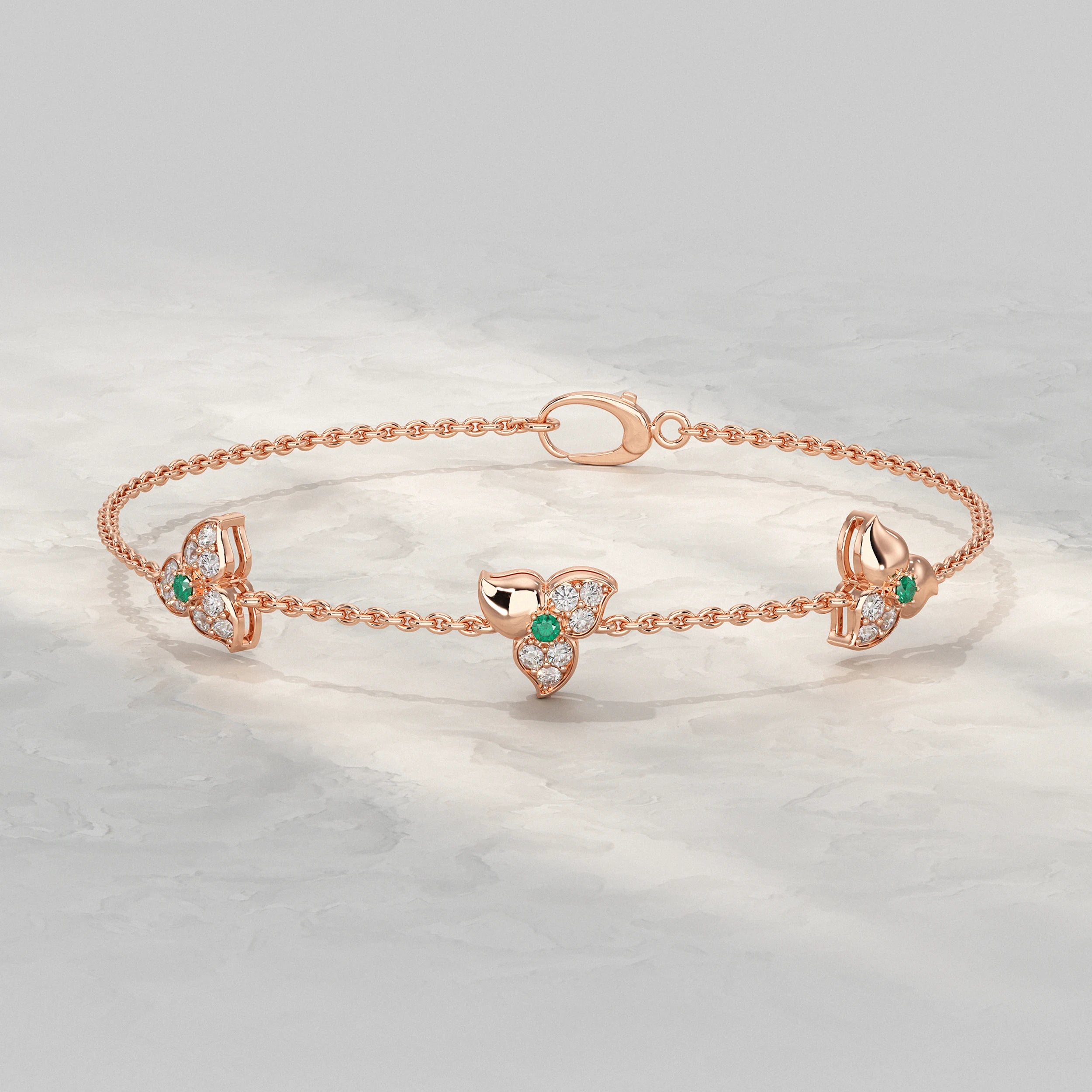 Trio Blossom Diamond Bracelet