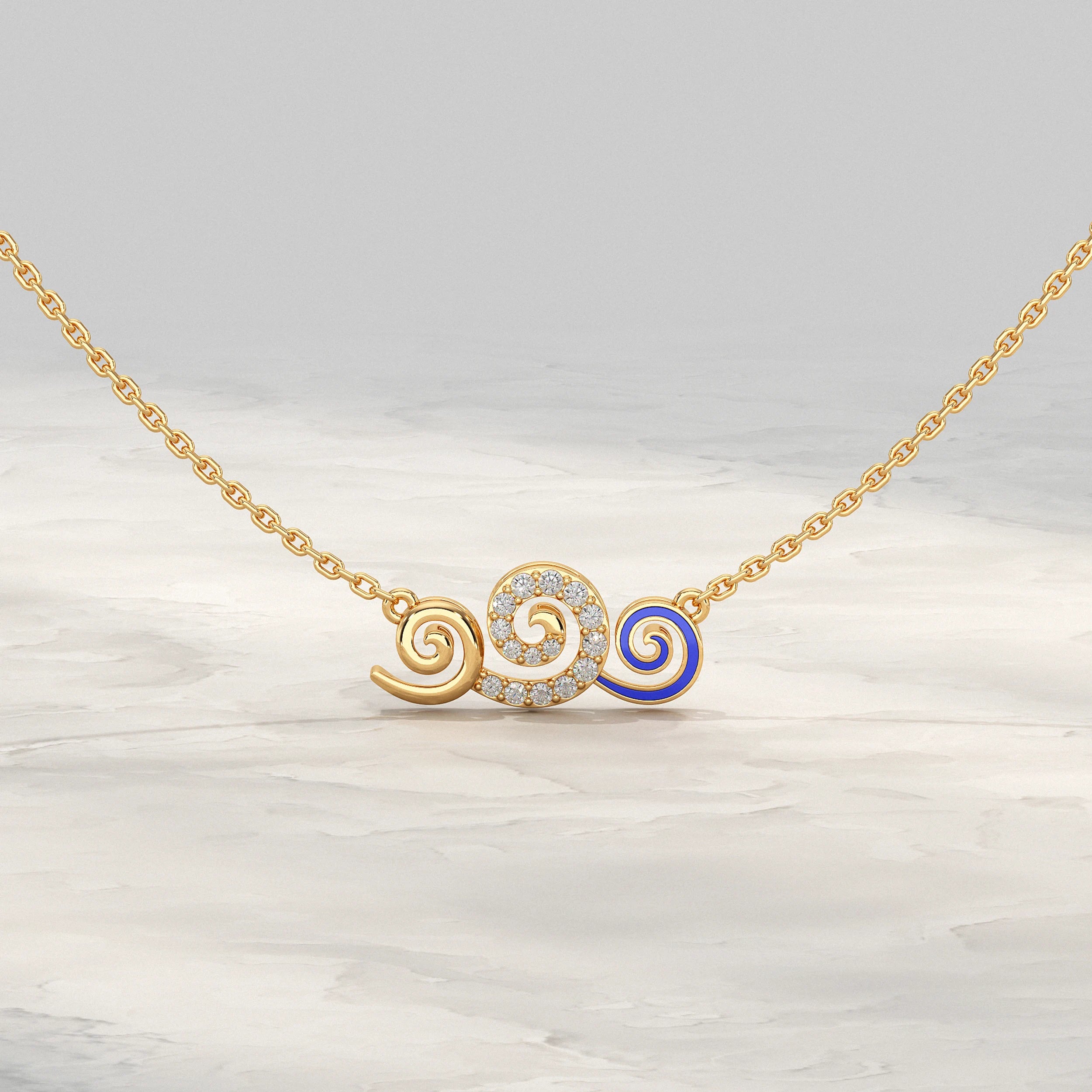 Rose Gold Spiral Pendant Necklace