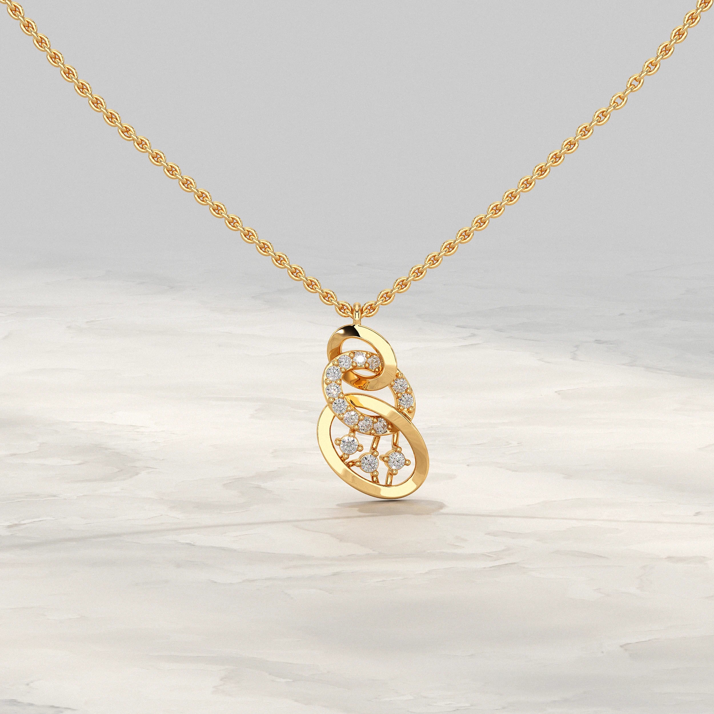 Twisted Droplet Lab Diamond Pendant