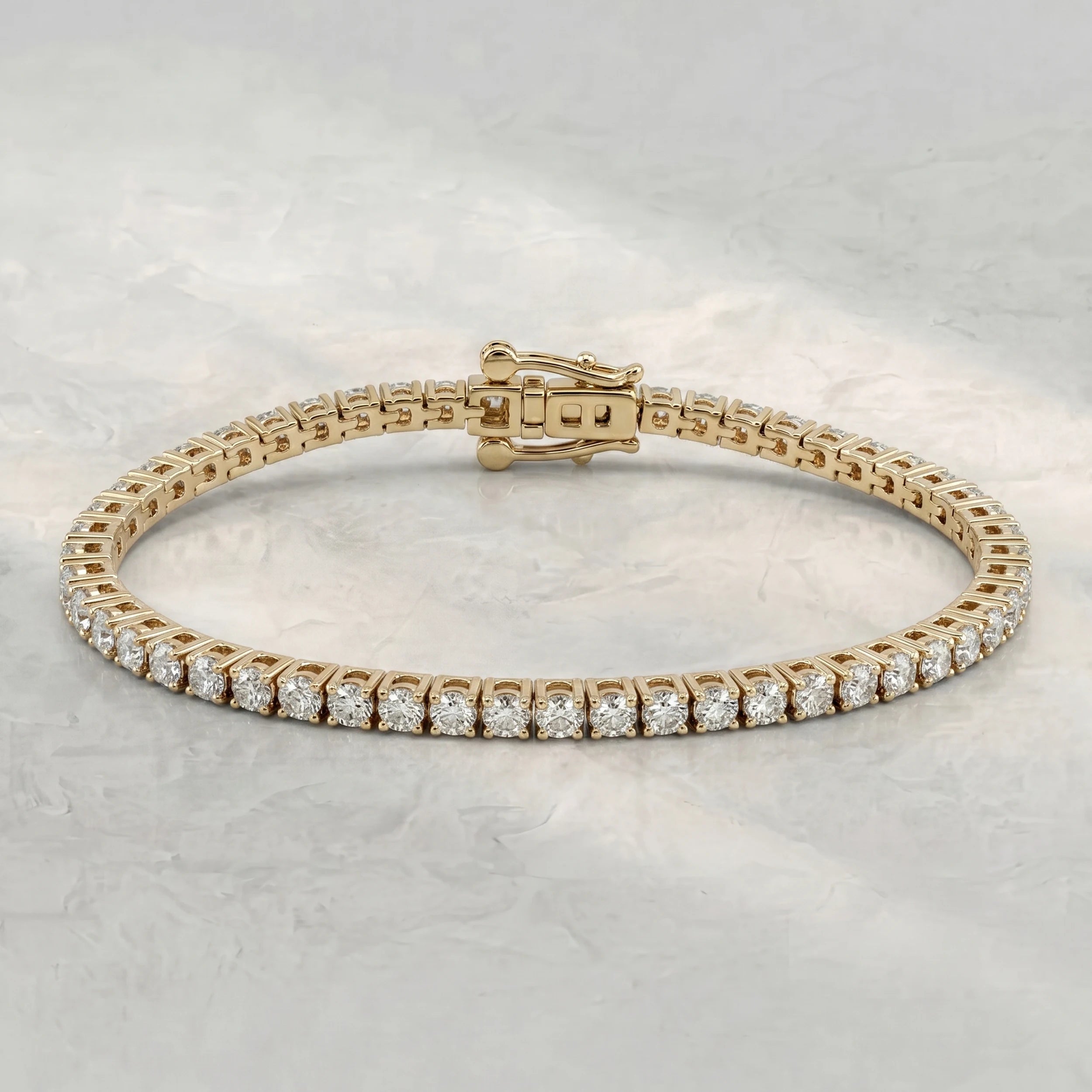 Round Lab Diamond Tennis Bracelet