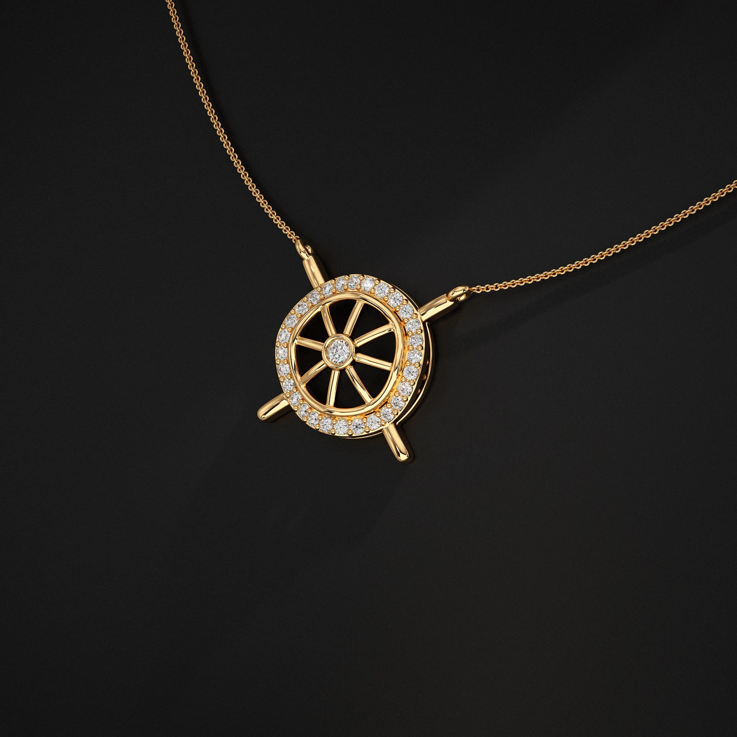 Open Circle Lab Diamond Necklace