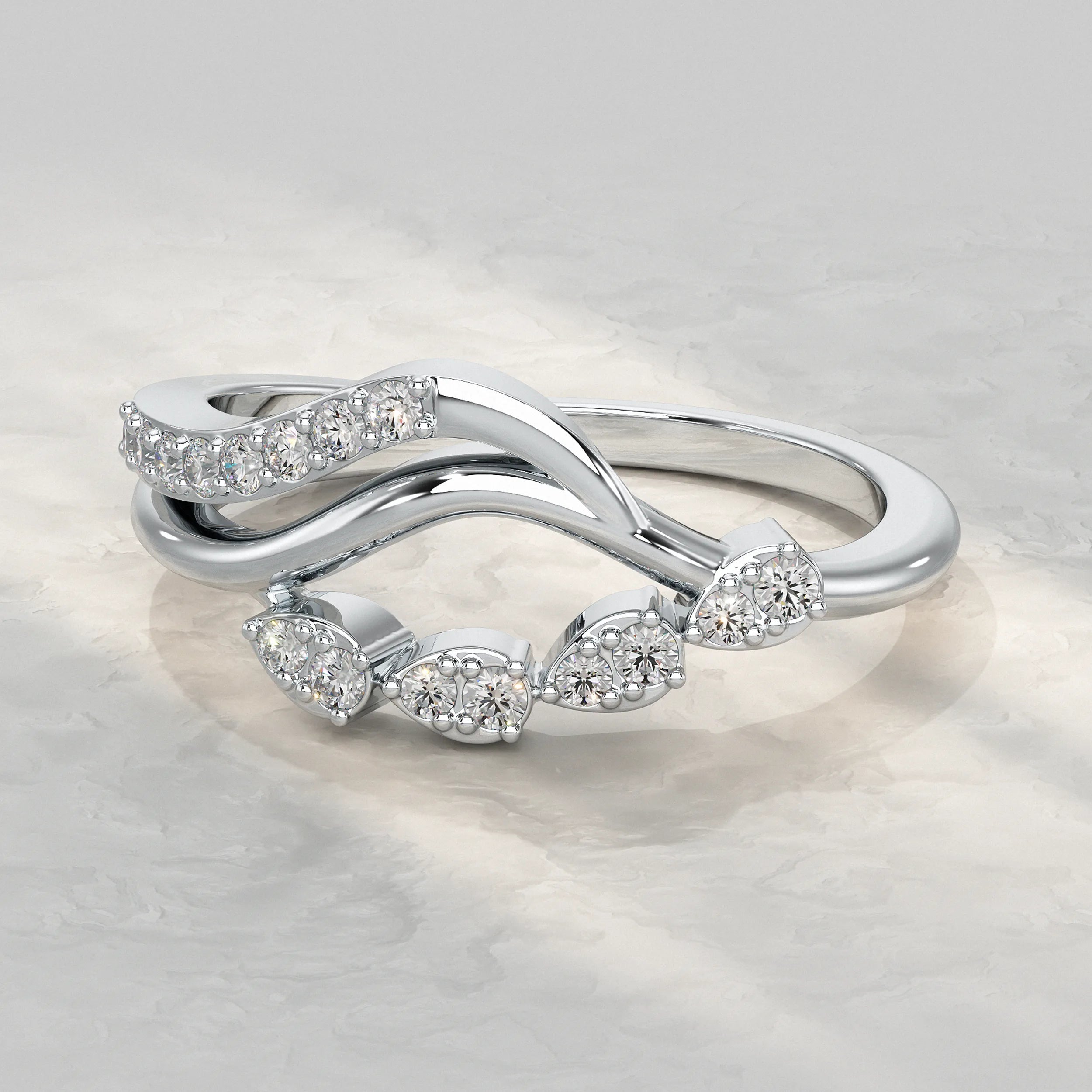 Waves Elegance Diamond Ring