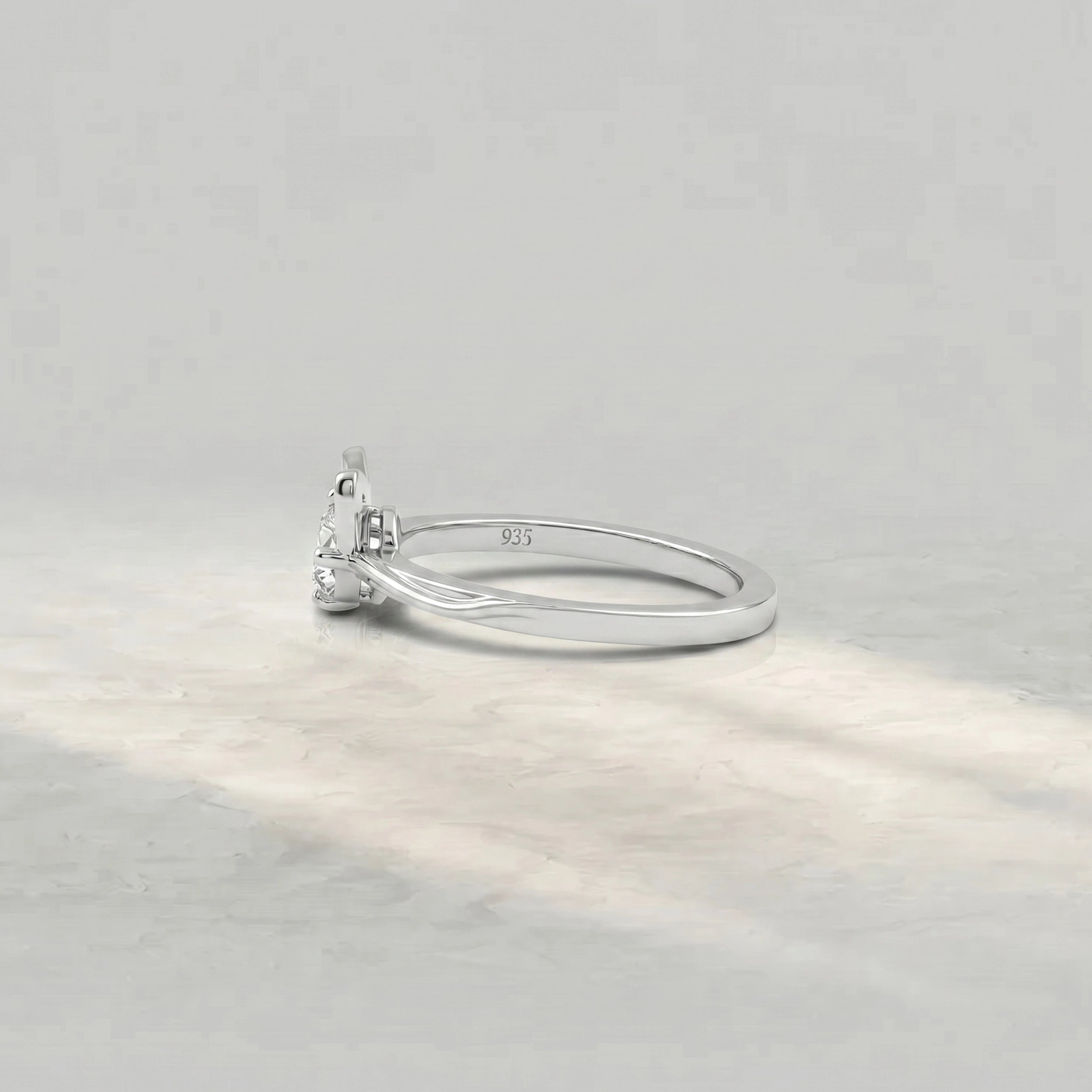 Round Lab Diamond Cat Shape Engagement Ring