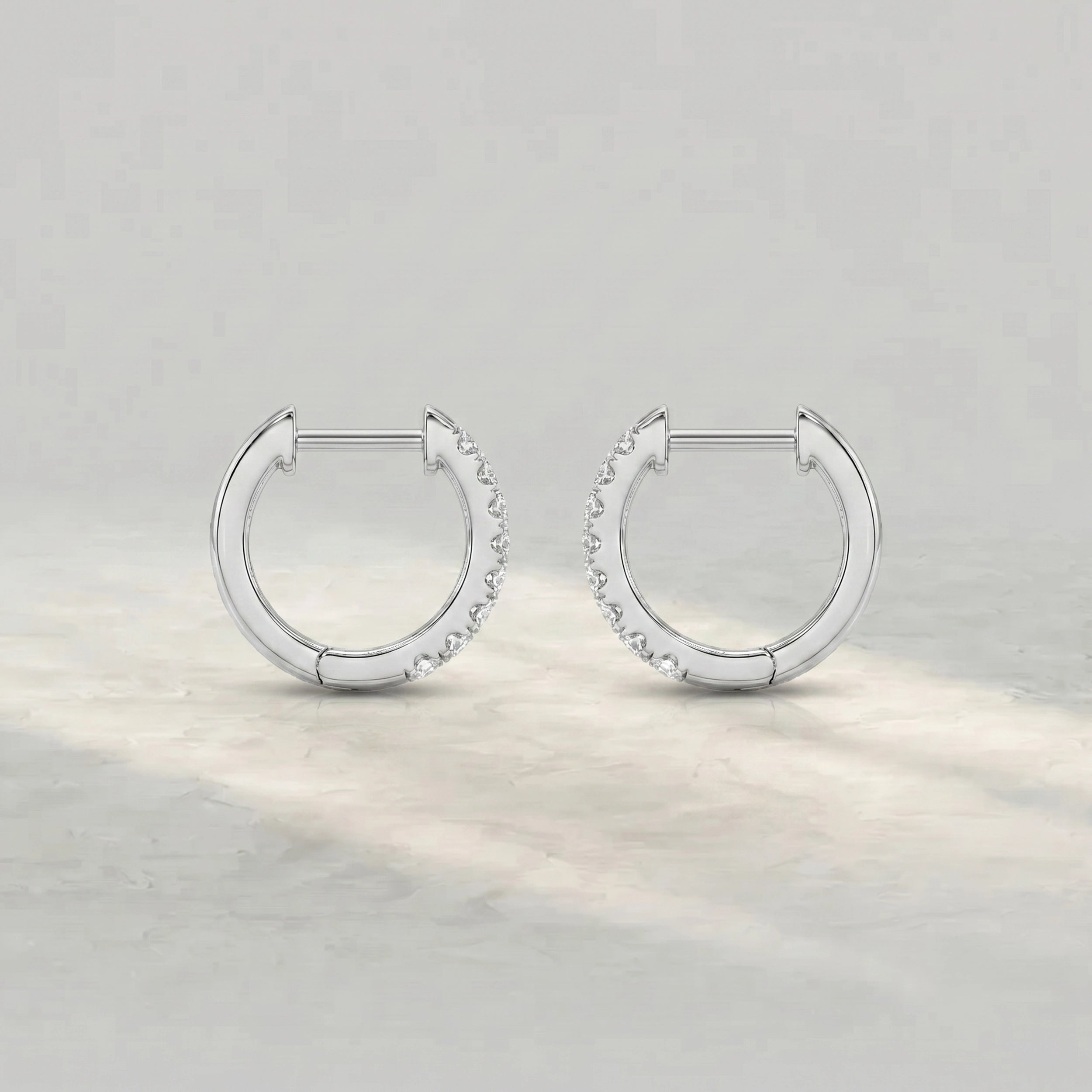 Brilliant Round Diamond Hoop Earrings