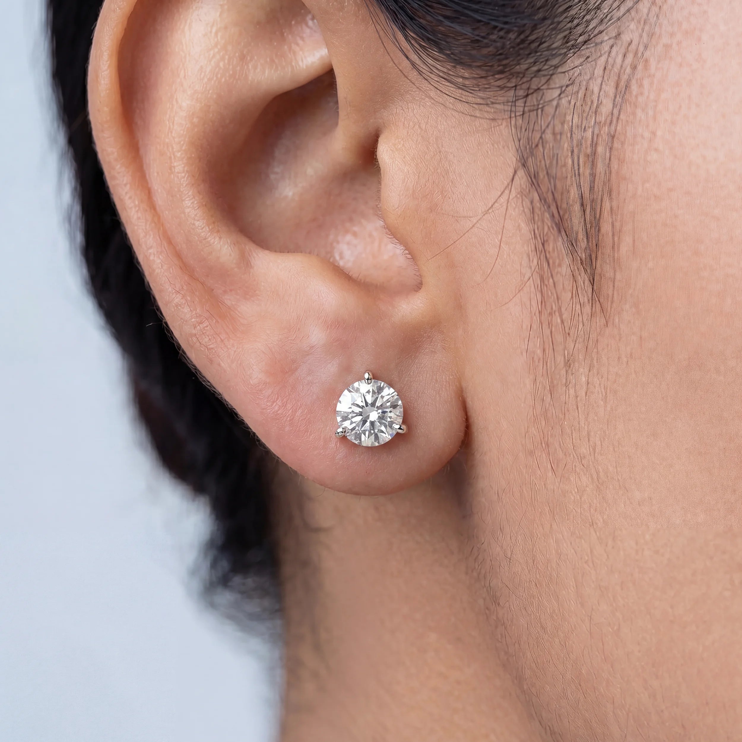 Martini Set Round Lab Diamond Earrings