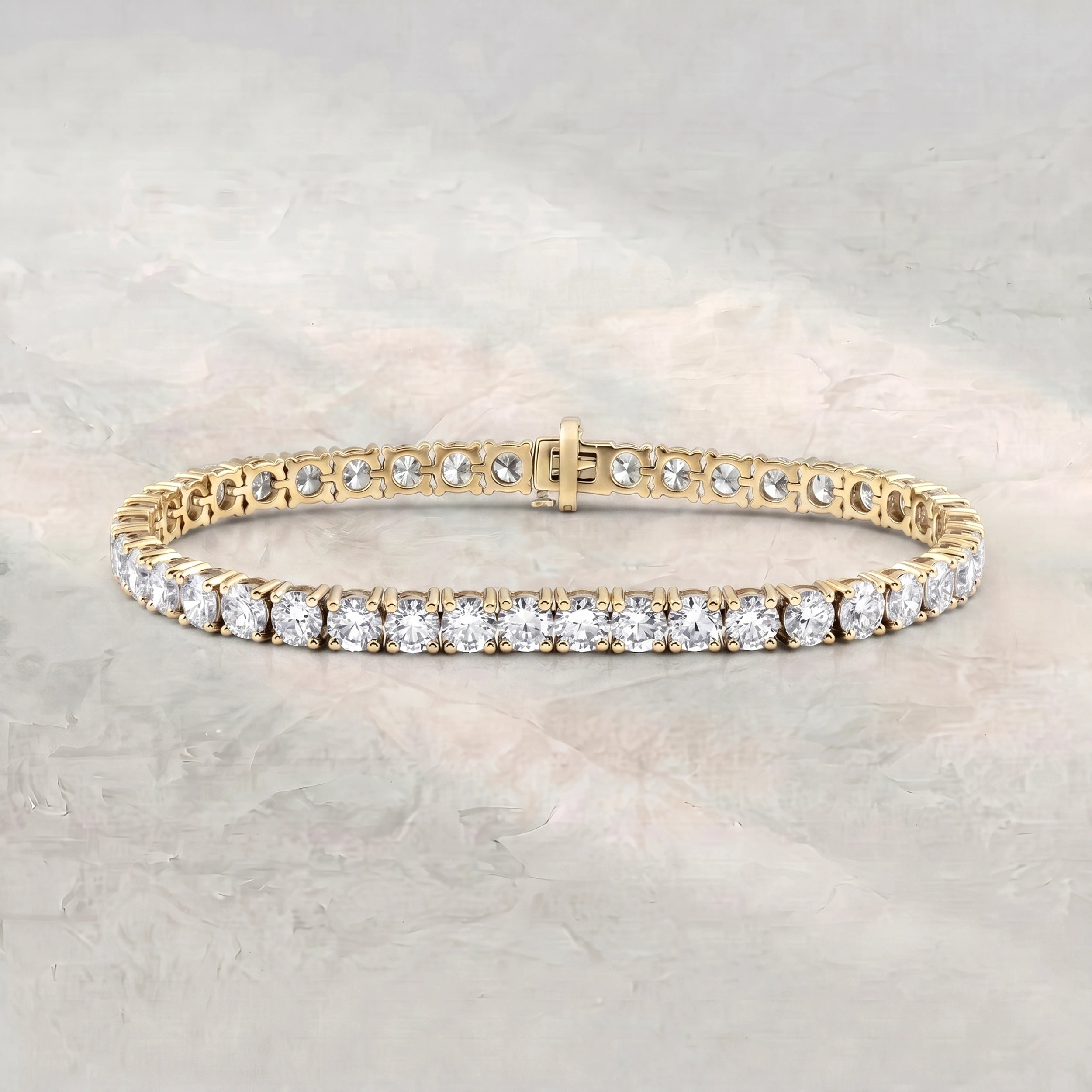 Round Lab Diamond Tennis Bracelet For Men's
