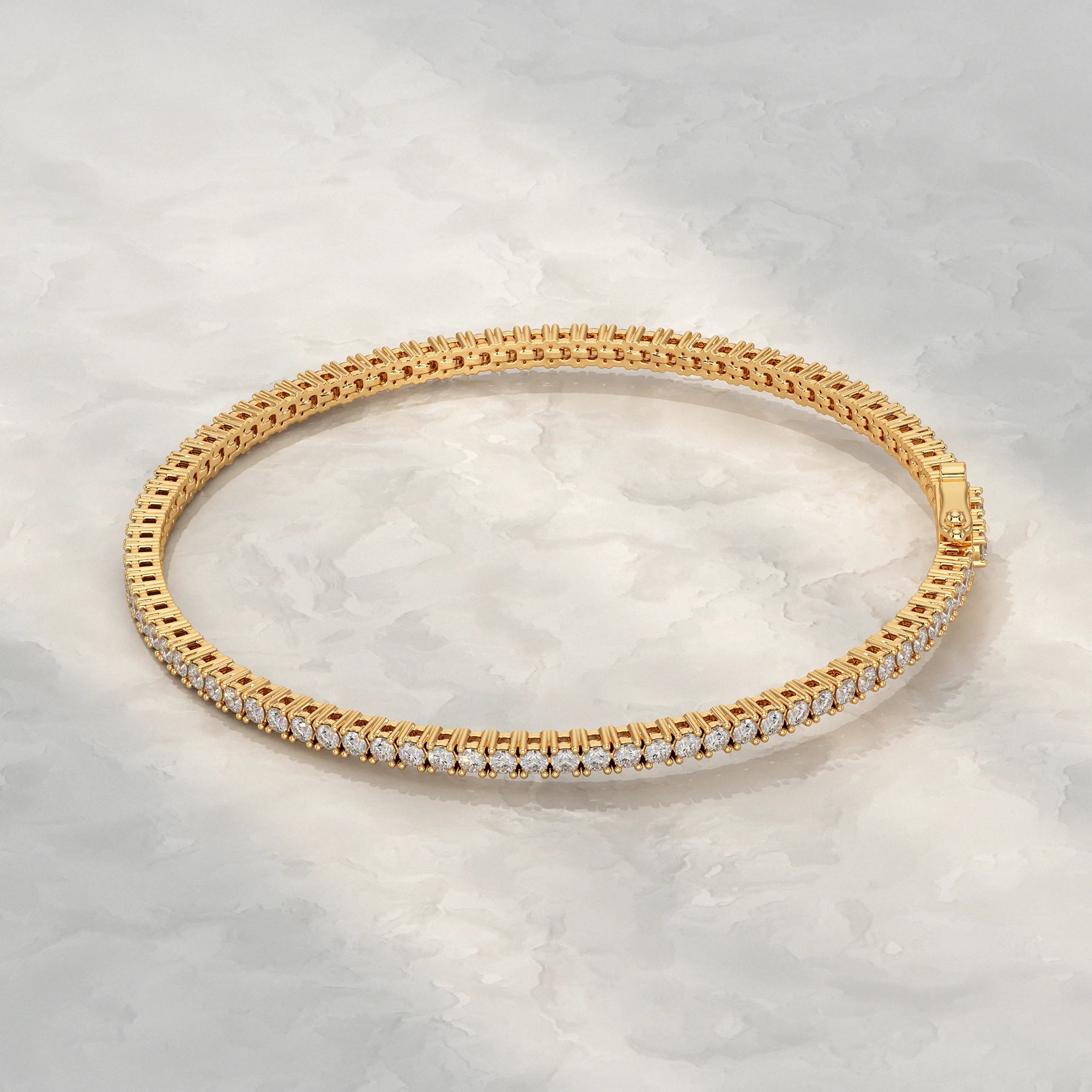 Round Lab Diamond Tennis Bracelet