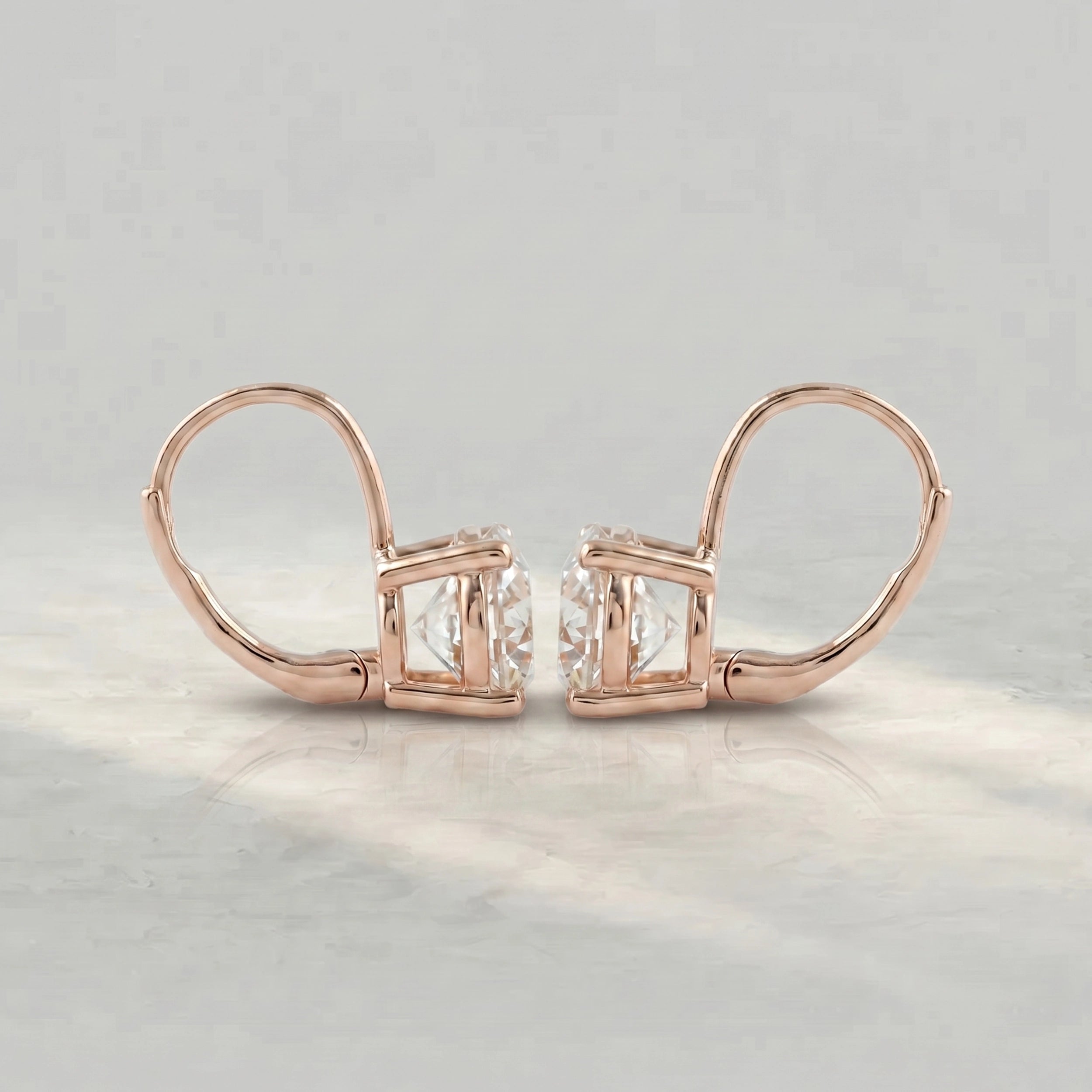 Round Cut Lab Diamond Solitaire Drop Earring