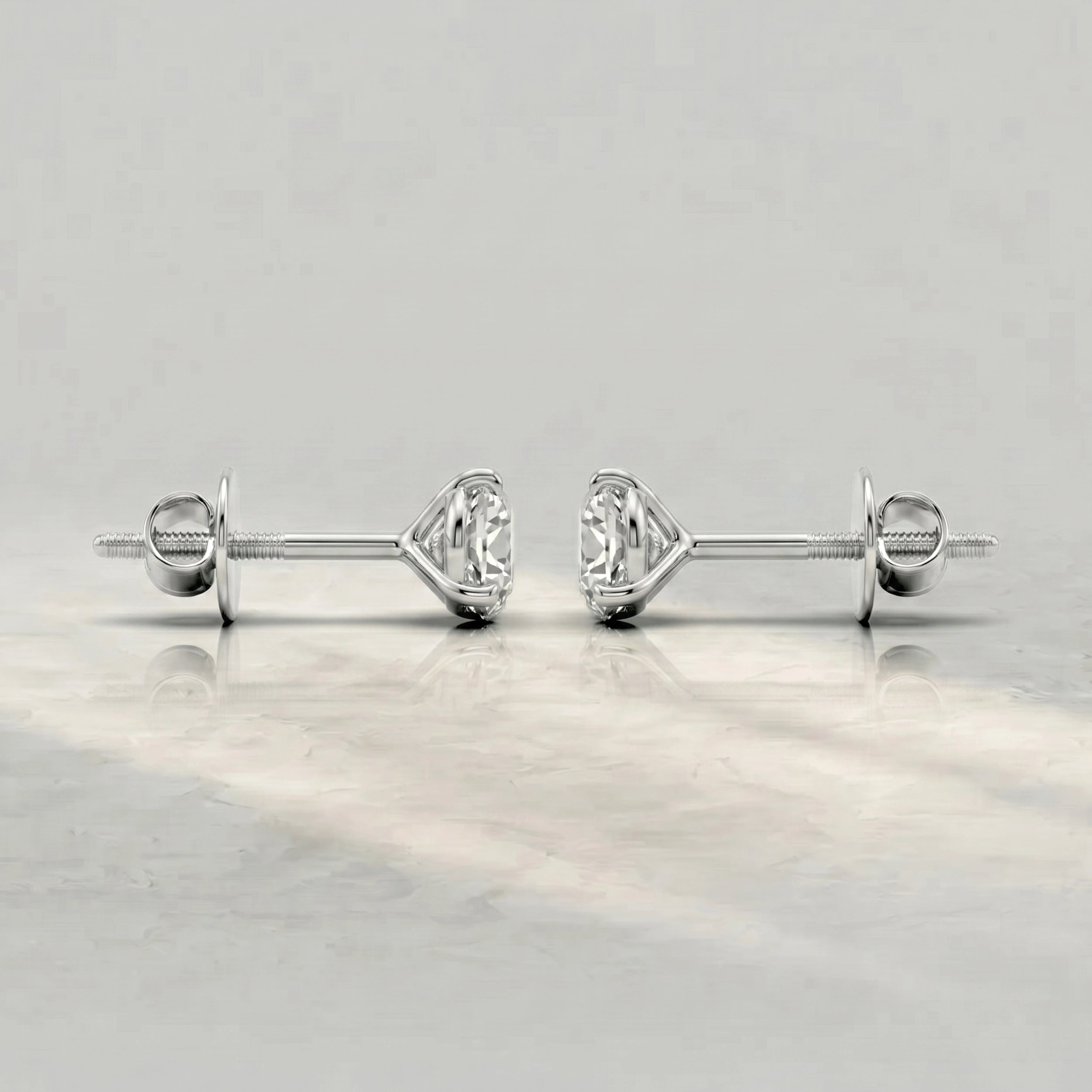 Martini Set Round Lab Diamond Earrings