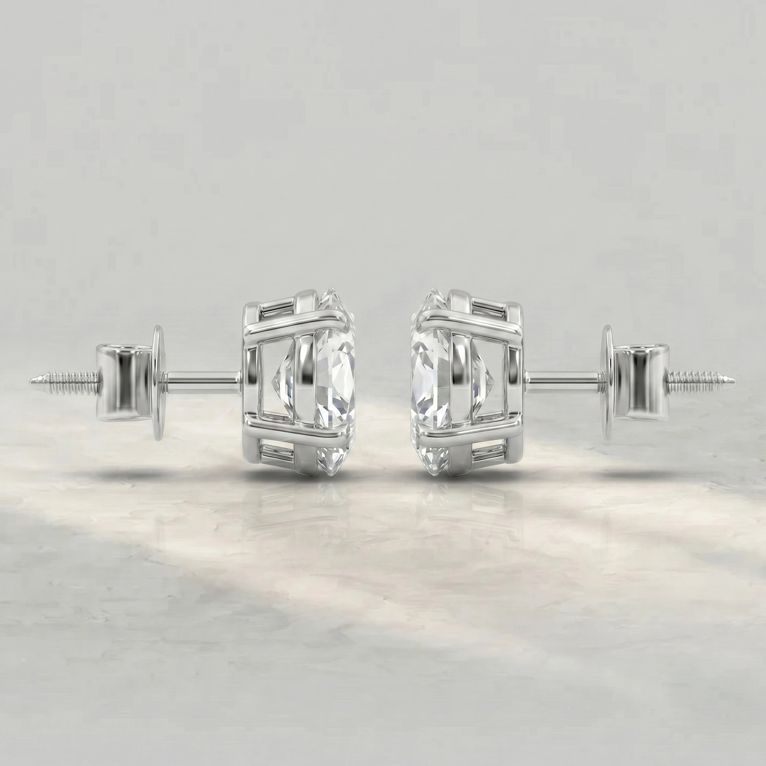 Oval Lab Diamond Stud Earrings Earrings