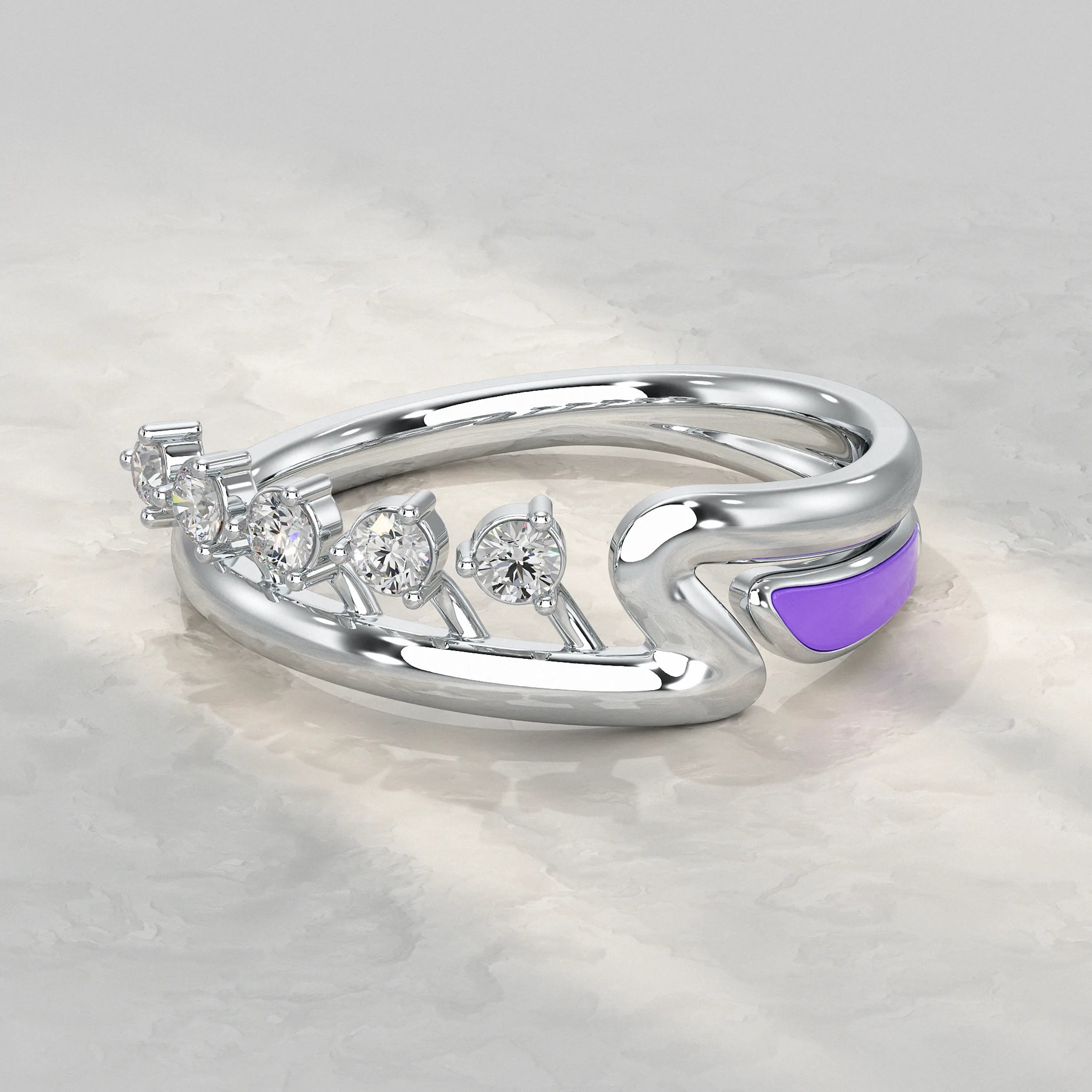 Round Diamond Cluster Ring