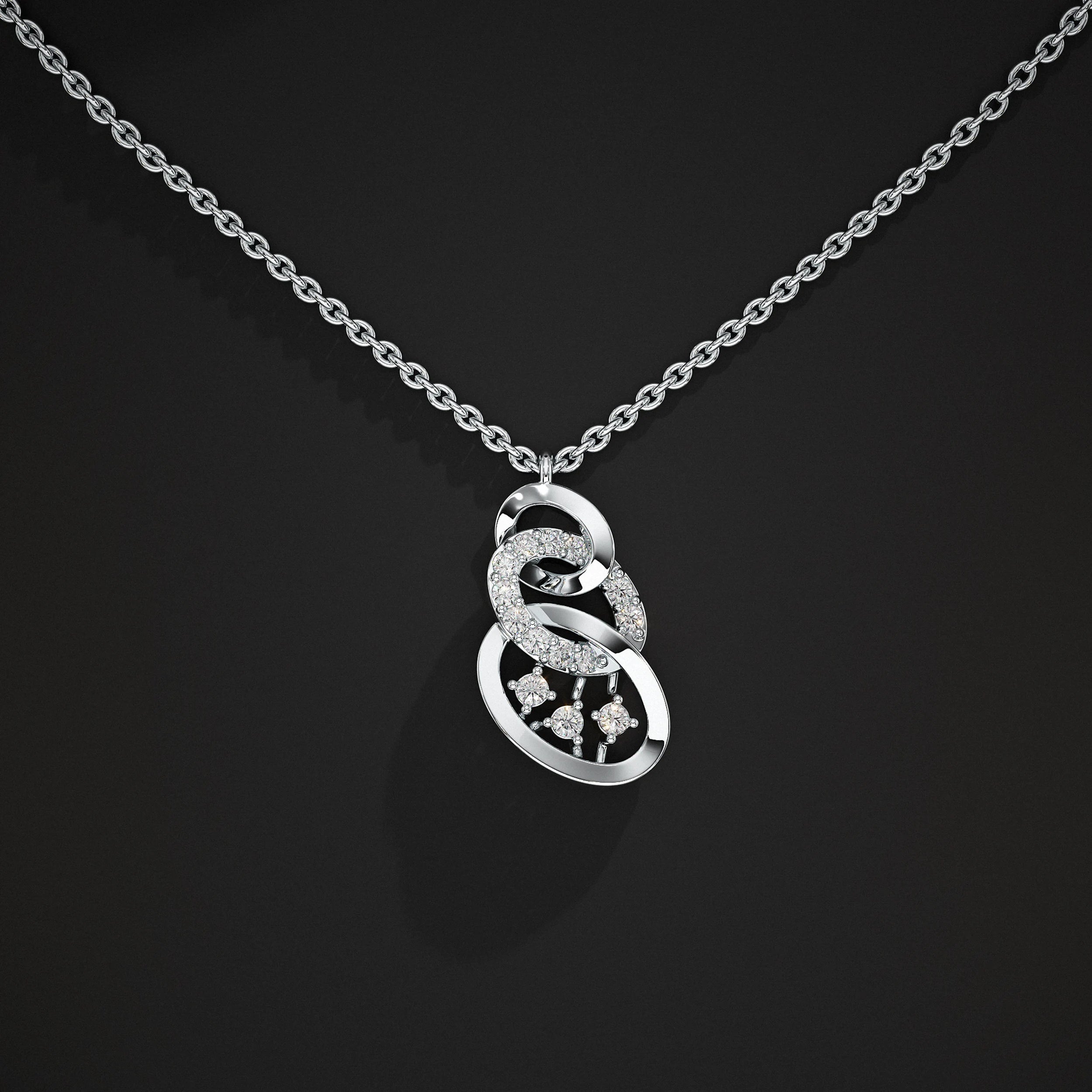 Twisted Droplet Lab Diamond Pendant