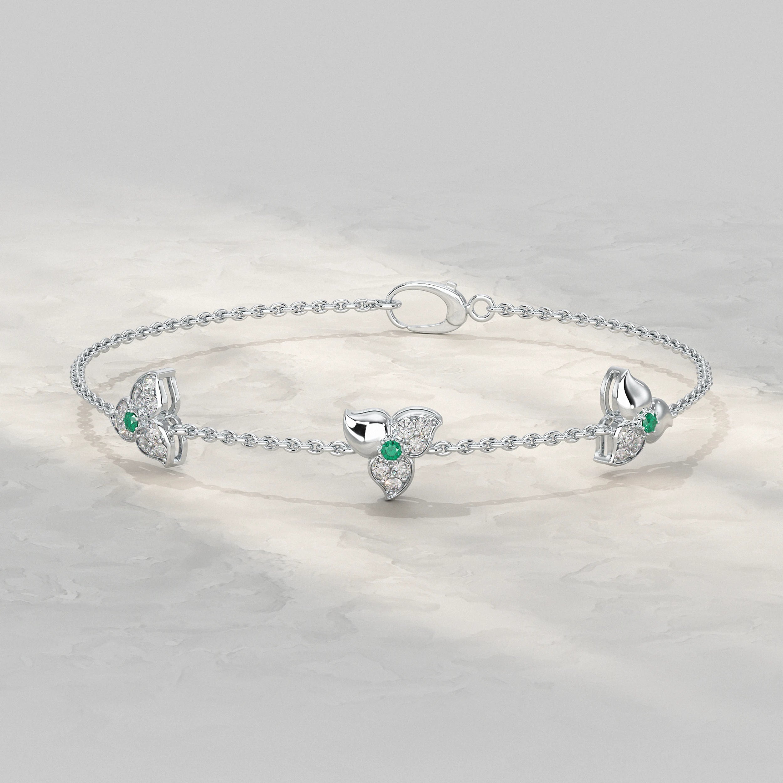 Trio Blossom Diamond Bracelet
