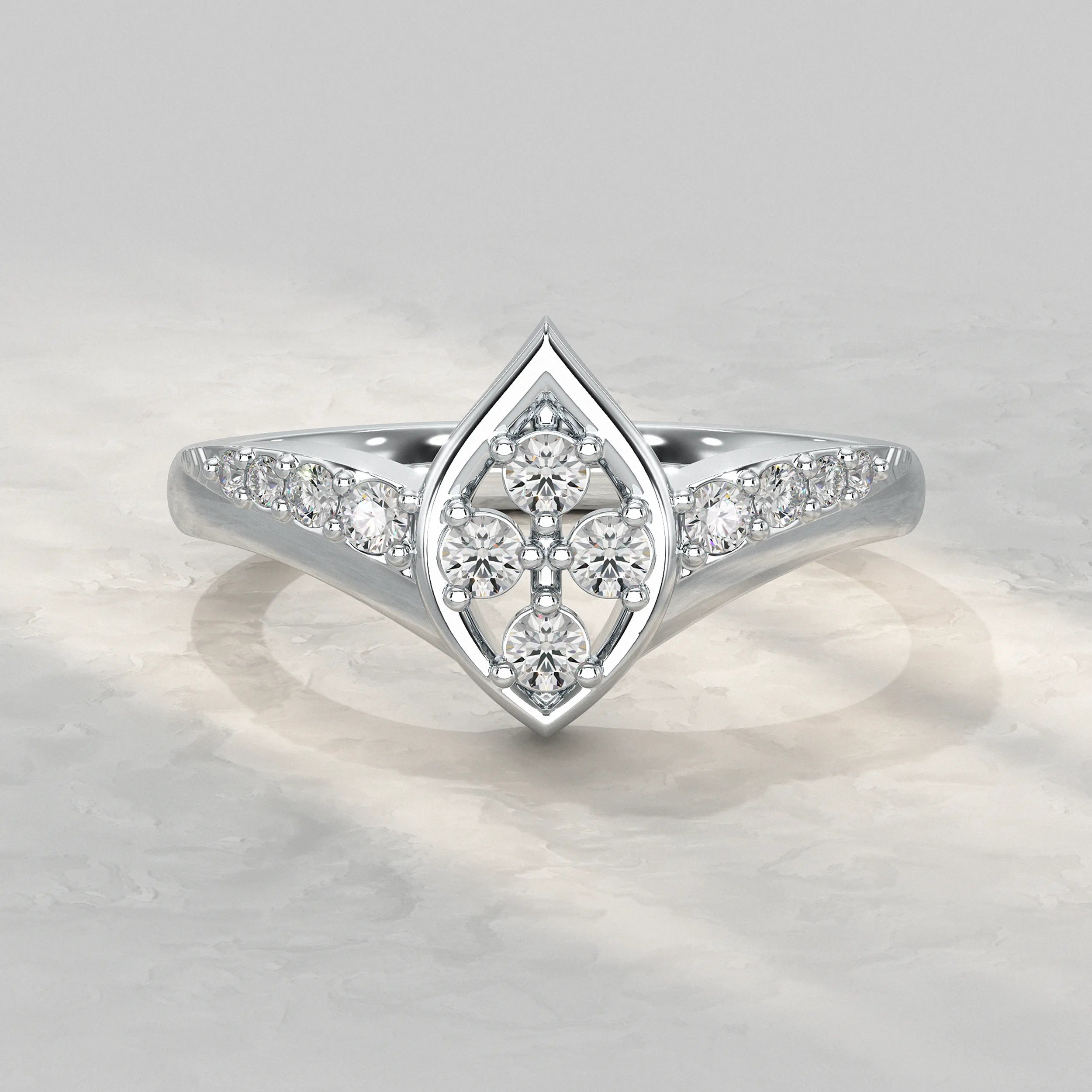 Curved Wedding Band Yellow Gold