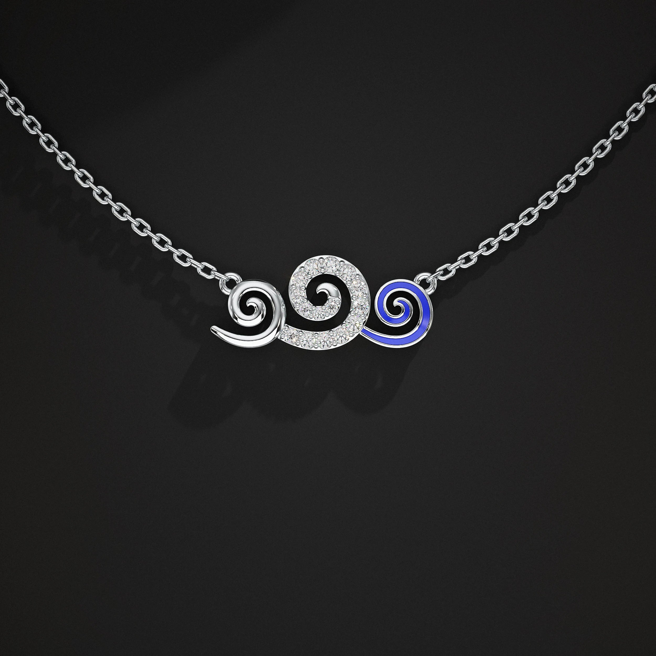 Rose Gold Spiral Pendant Necklace