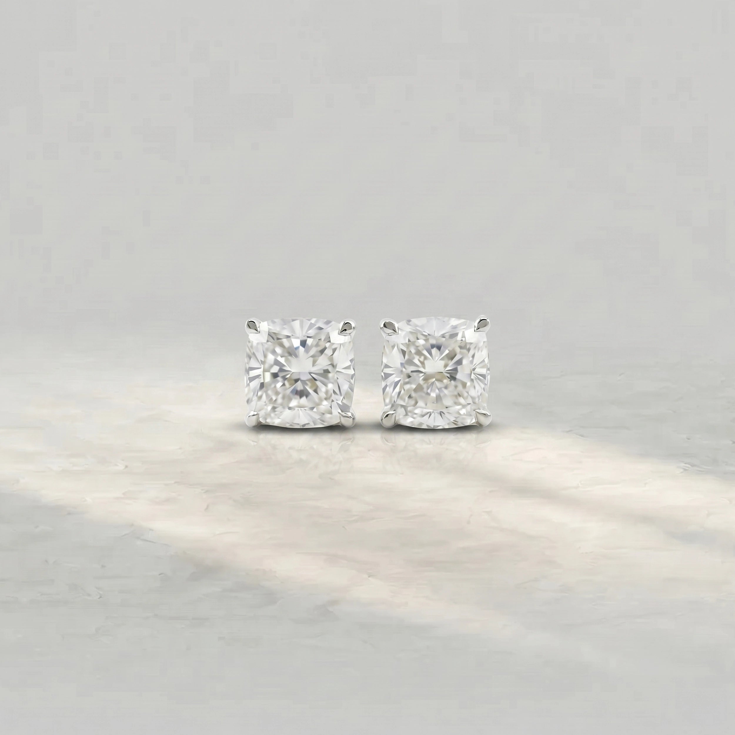 Square Cushion Lab Diamond Stud