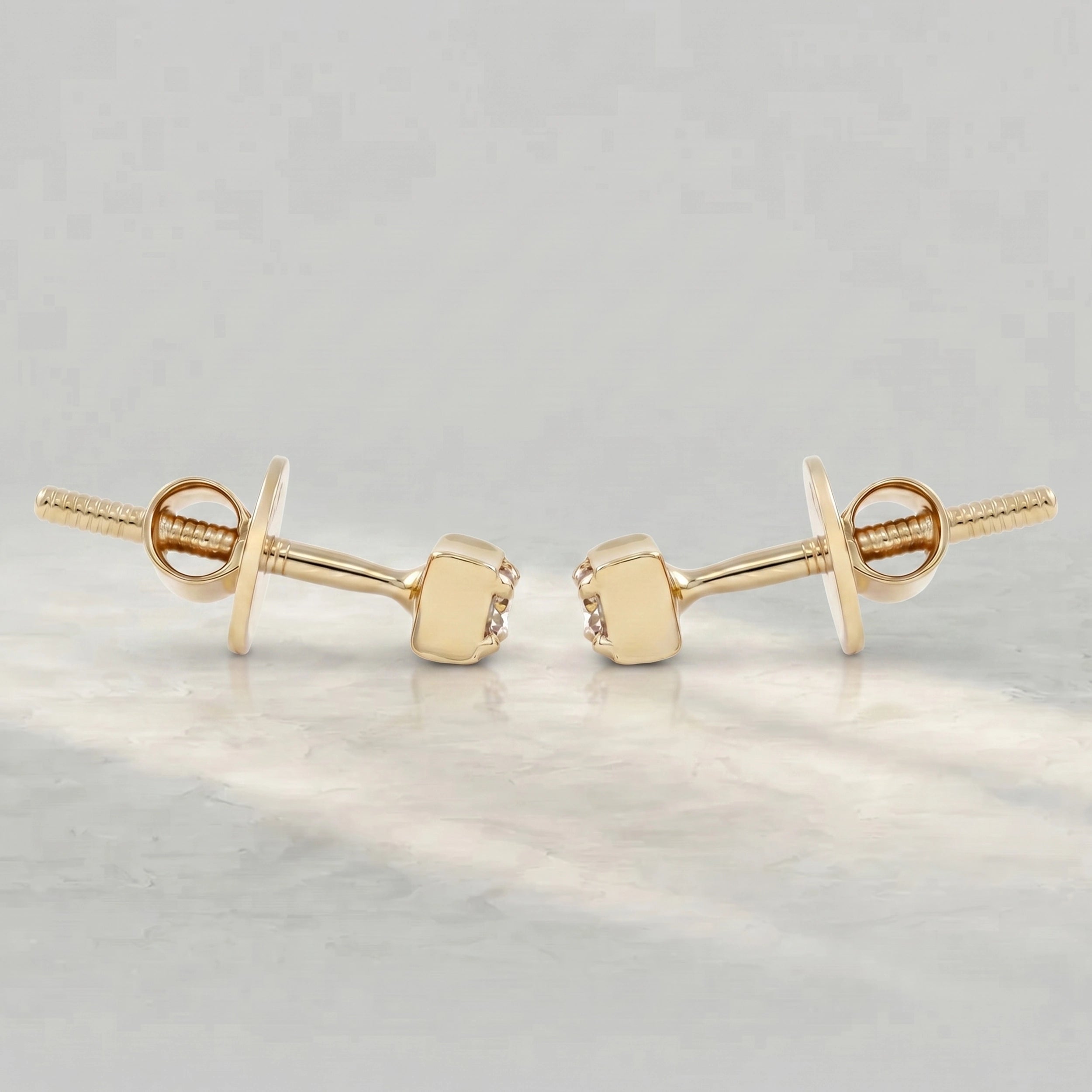 Sparkly Star Shape Lab Diamond Stud Earrings