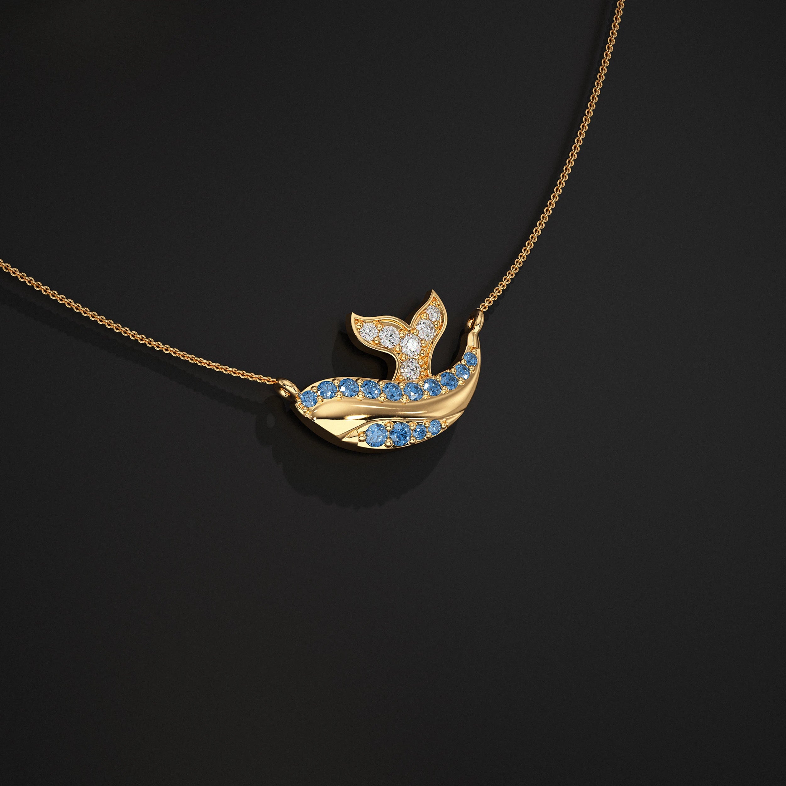 Tail Shape Lab Grown Diamond Pendant